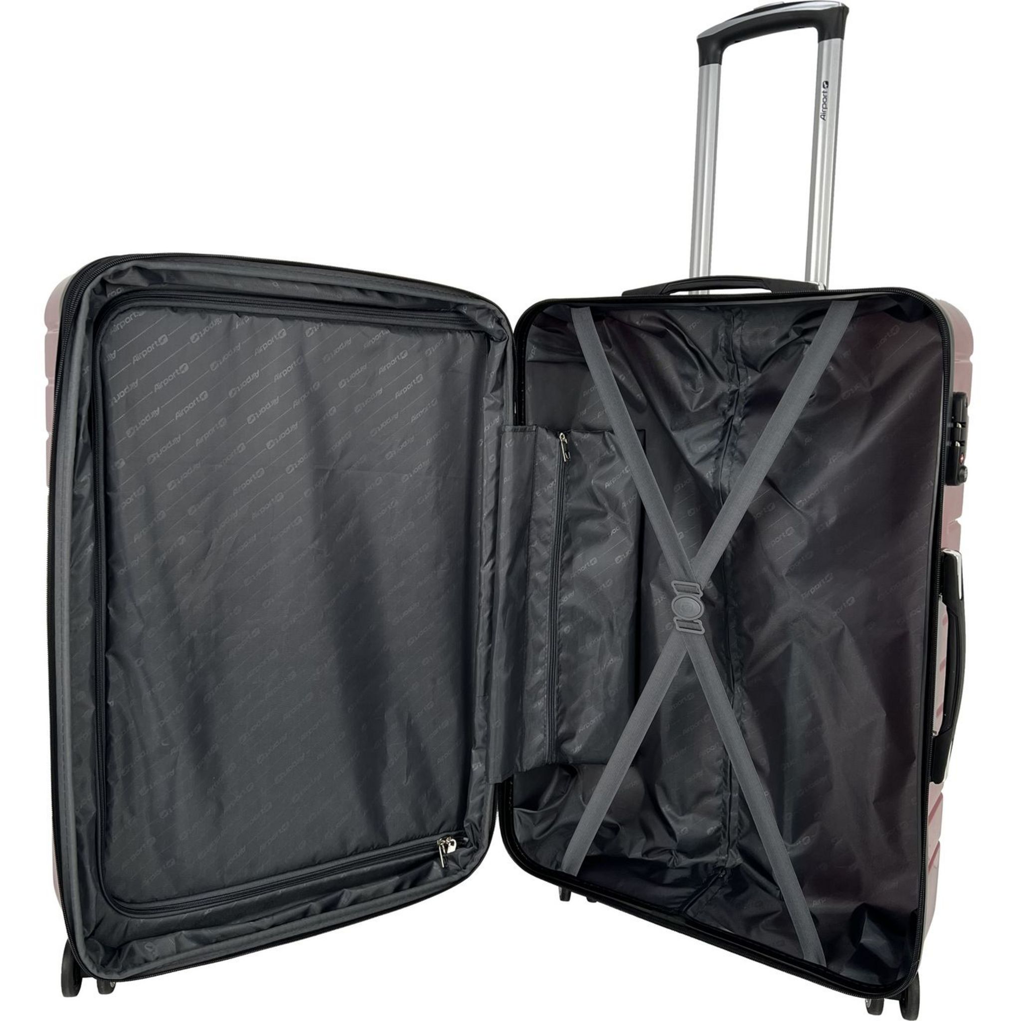 Voir la diapositive 4 : AIRPORT Valise rigide 65 cm 8 roues WAVY POP - rouge