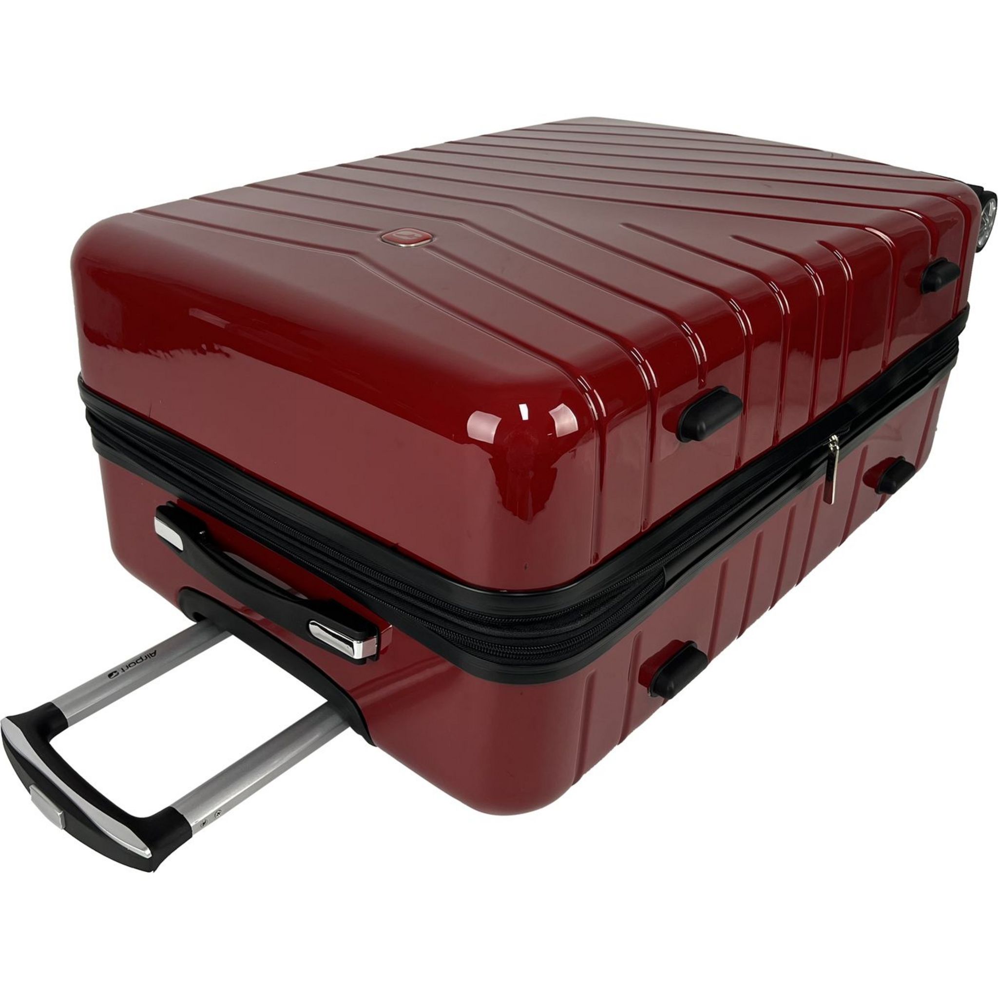 Voir la diapositive 9 : AIRPORT Grande Valise rigide 75 cm 8 roues WAVY POP - rouge