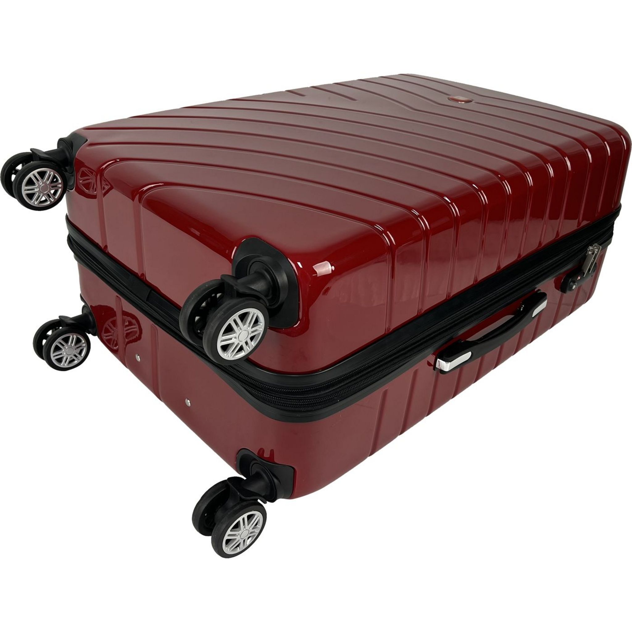 Voir la diapositive 8 : AIRPORT Grande Valise rigide 75 cm 8 roues WAVY POP - rouge