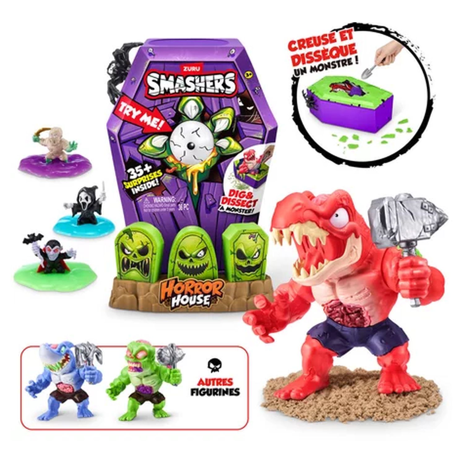 Voir la diapositive 3 : ZURU Mega Maison de l'horreur Smashers