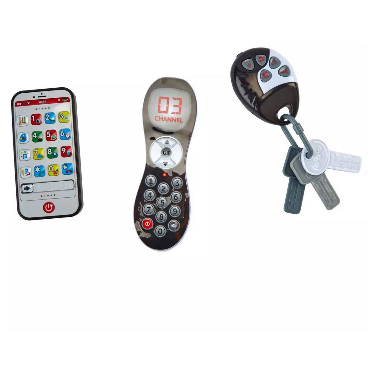 ONE TWO FUN Coffret Trio Clés, Télécommande et Téléphone