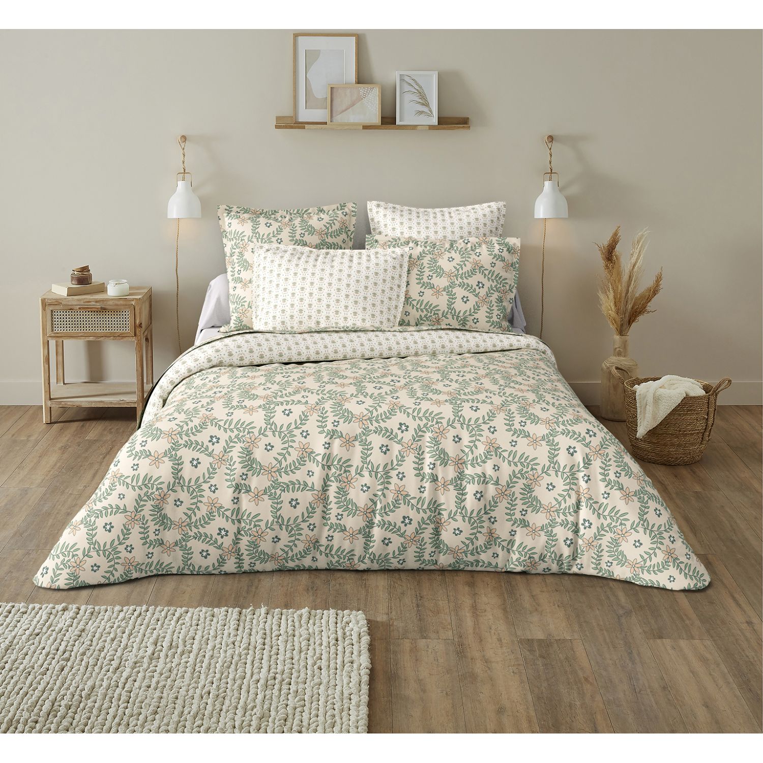 Voir la diapositive 3 : ACTUEL Parure housse de couette en Flanelle ISHAN