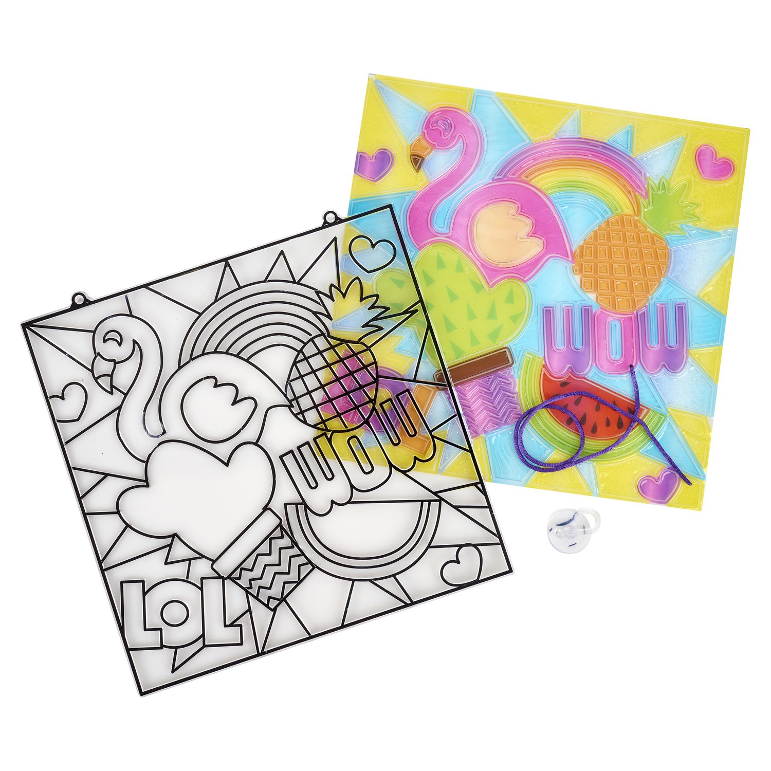 Voir la diapositive 2 : ONE TWO FUN Mon coffret Effet vitrail en plastique