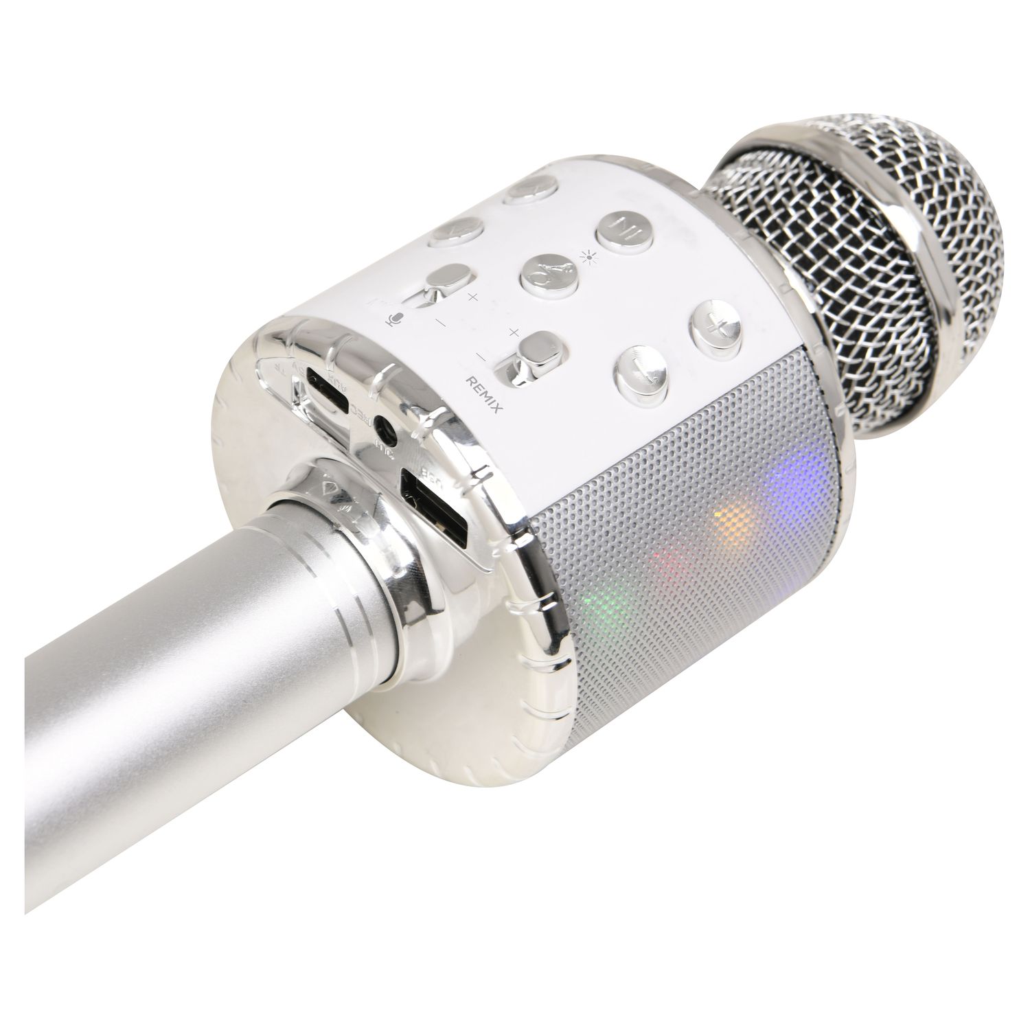 Voir la diapositive 4 : QILIVE Micro Karaoké Bluetooth LED Q1191 - Silver