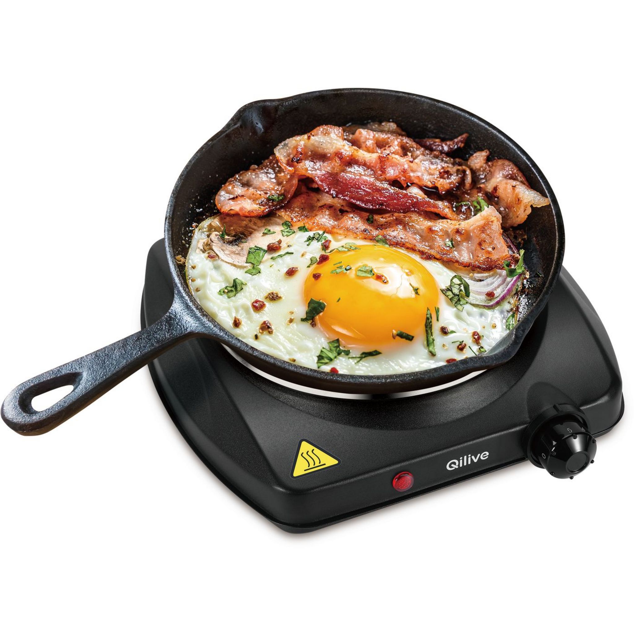 Voir la diapositive 2 : QILIVE Plaque de cuisson électrique Q.6495 - Noir