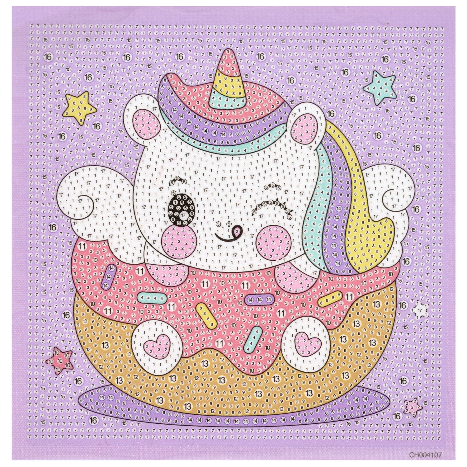 Voir la diapositive 3 : ONE TWO FUN Mon cadre Stickers Diamants