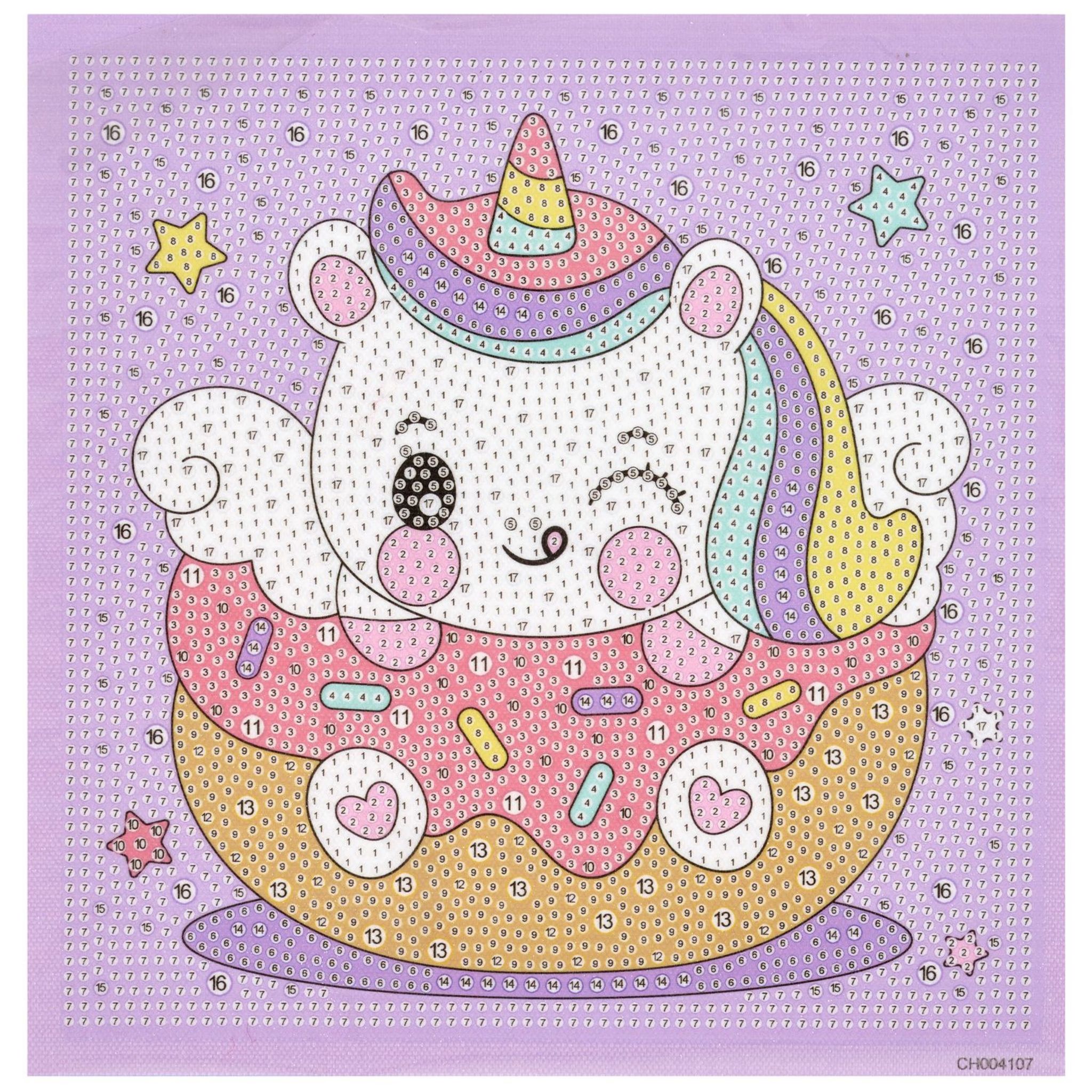 Voir la diapositive 3 : ONE TWO FUN Mon cadre Stickers Diamants