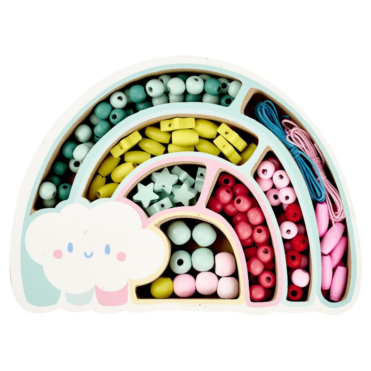 ONE TWO FUN Mon Joli set de perles en bois