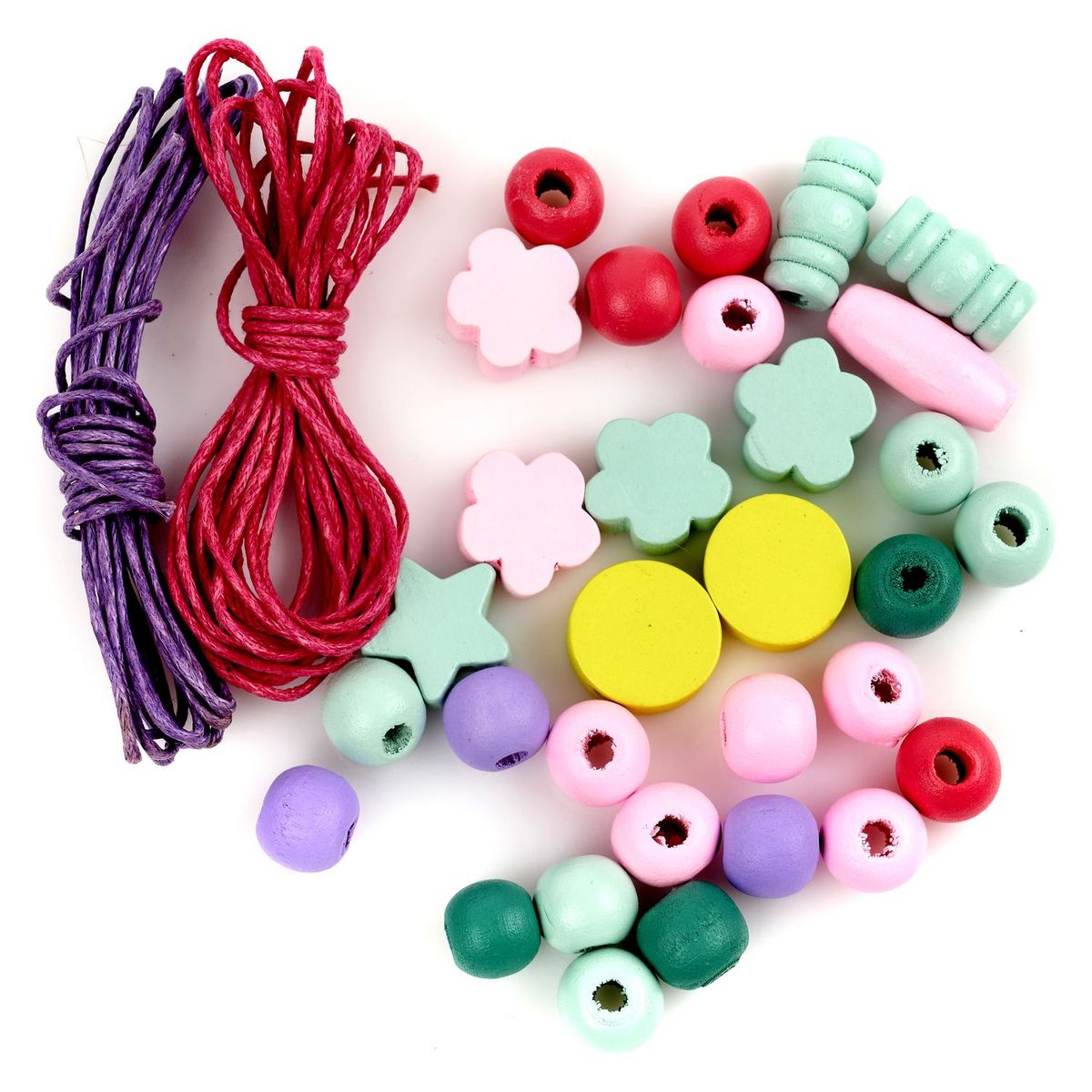 ONE TWO FUN Mon Joli set de perles en bois