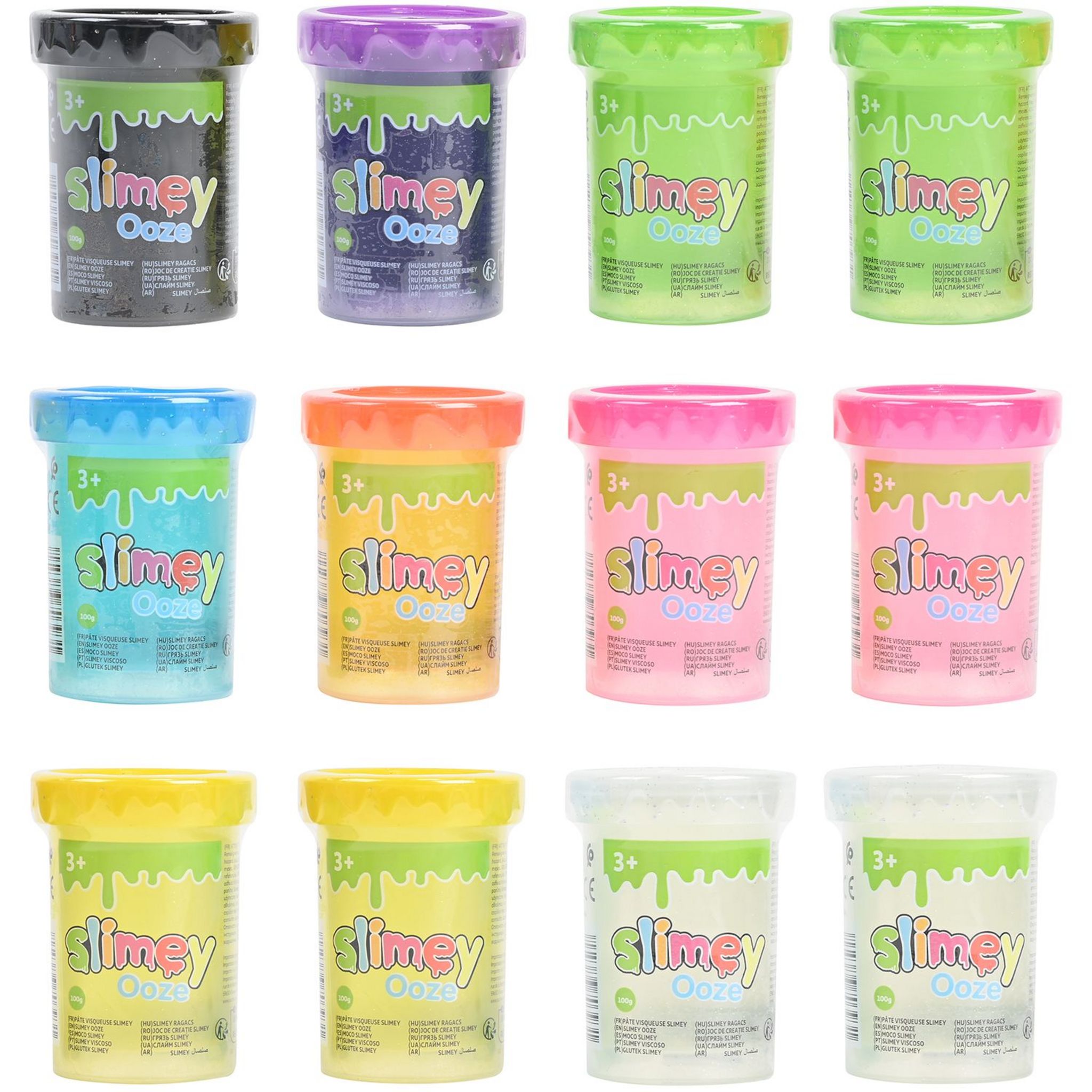 Voir la diapositive 2 : ONE TWO FUN Lot de 4 pots de Slime