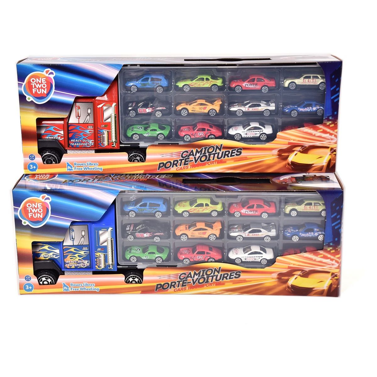 ONE TWO FUN Camion valisette de transport de véhicules