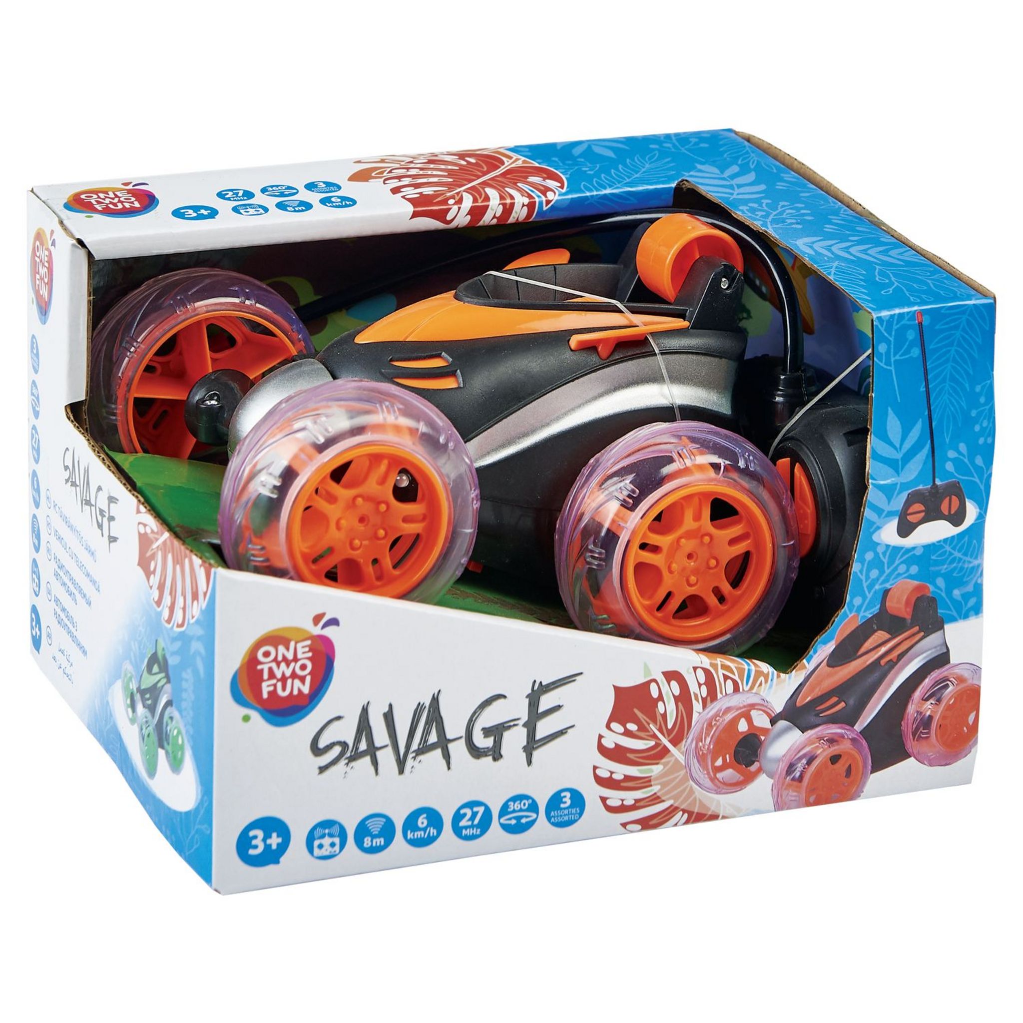 Voir la diapositive 3 : ONE TWO FUN Voiture RC Savage 360 avec lumières