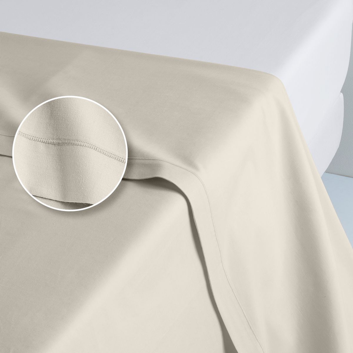 ACTUEL Drap plat en coton 57 fils