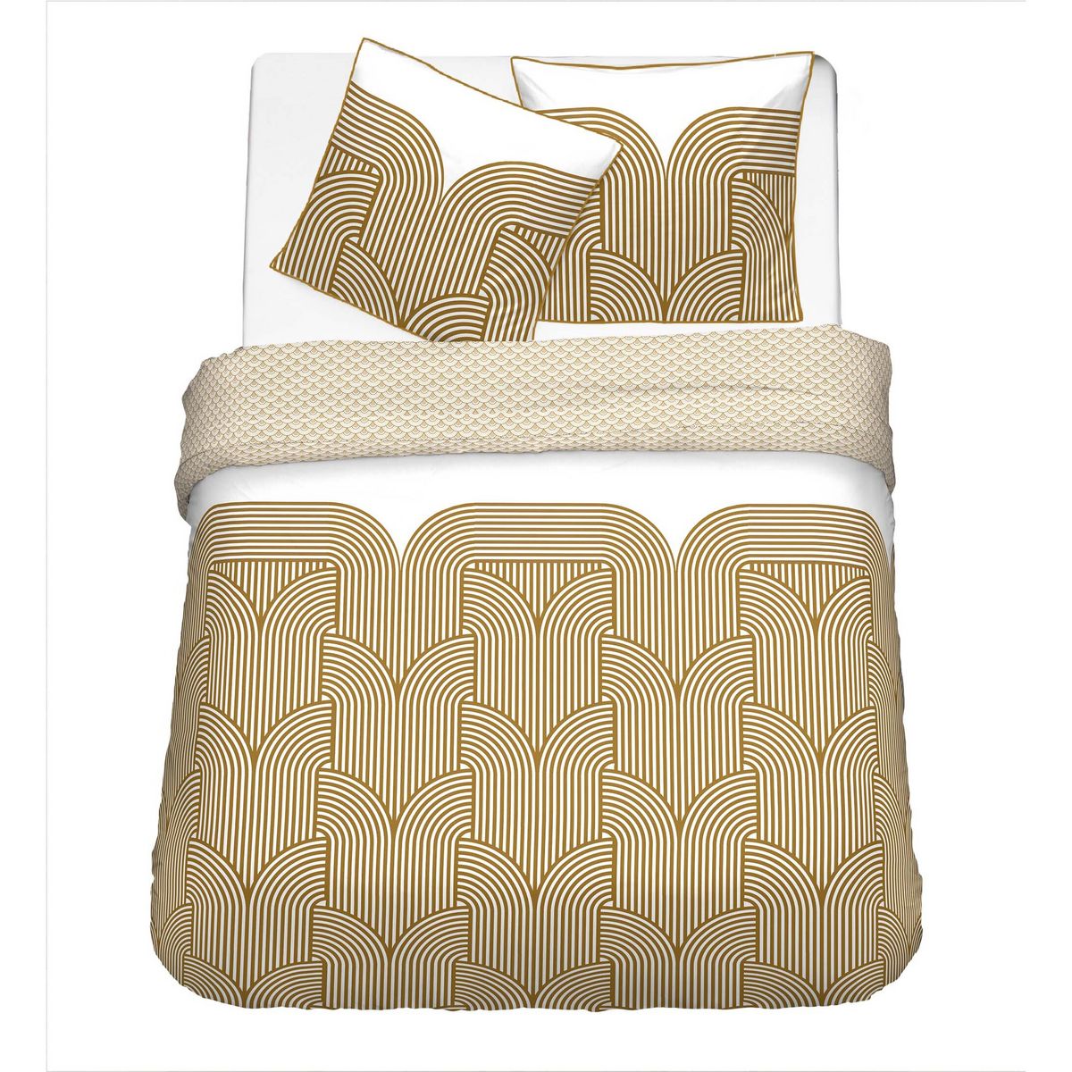 Parure housse de couette en coton 57 fils imprimé GABY