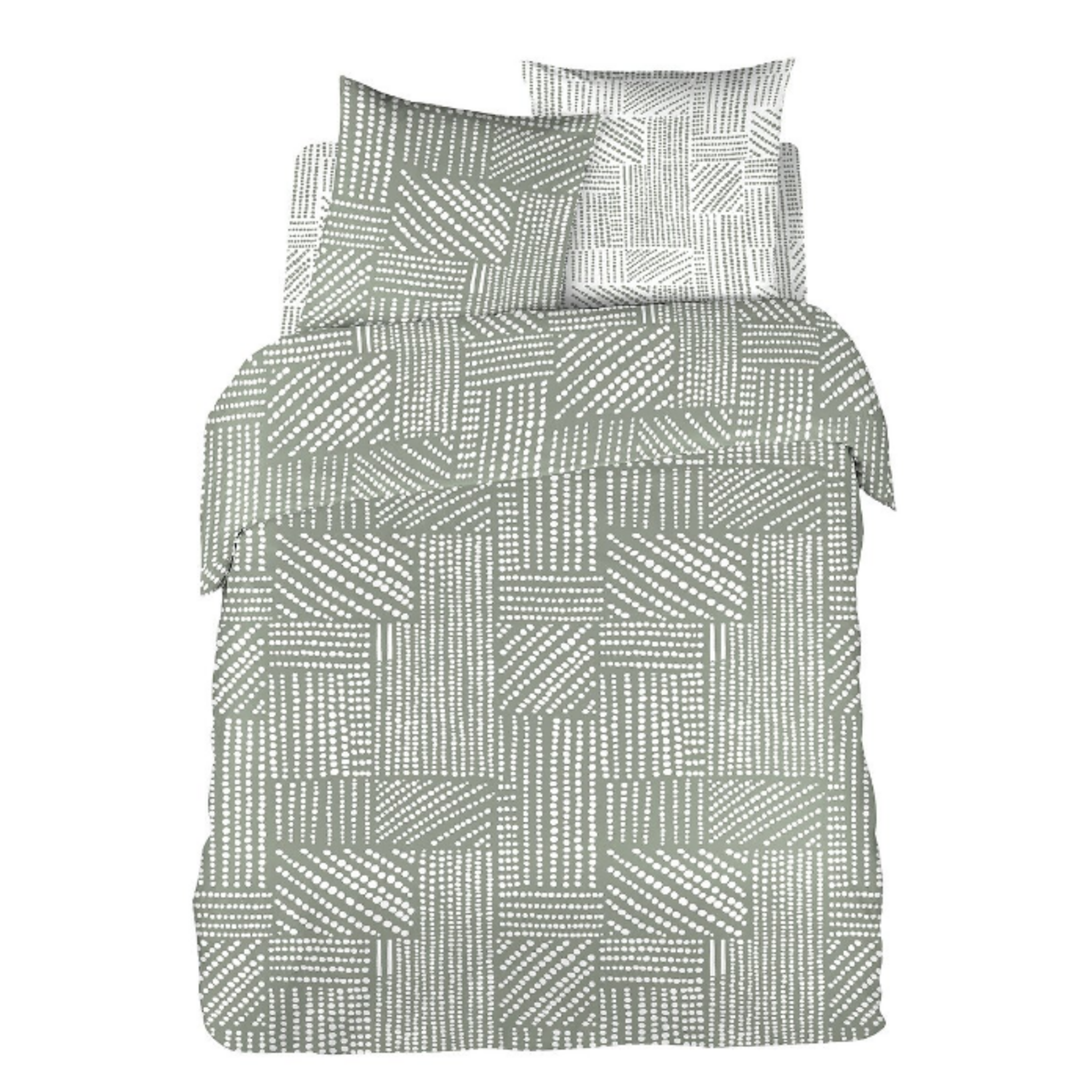 Voir la diapositive 2 : Drap plat en coton 57 fils JOYEUX