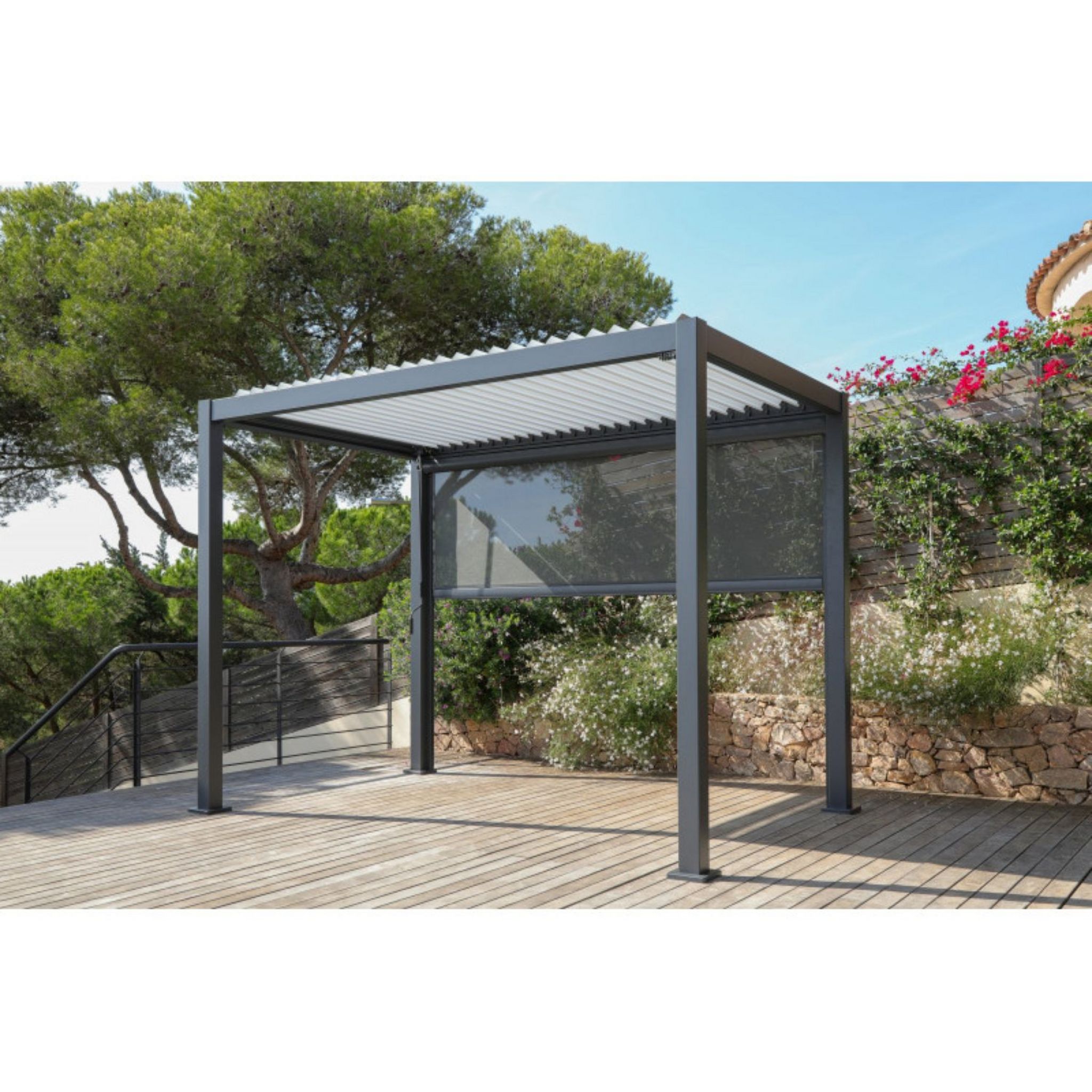 Voir la diapositive 3 : Tonnelle bioclimatique en aluminium 200x300 FUSAIN