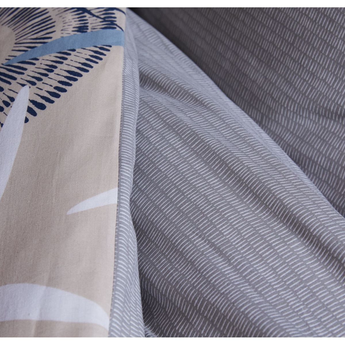 ACTUEL Parure housse de couette en coton 52 fils Bio SOLLY