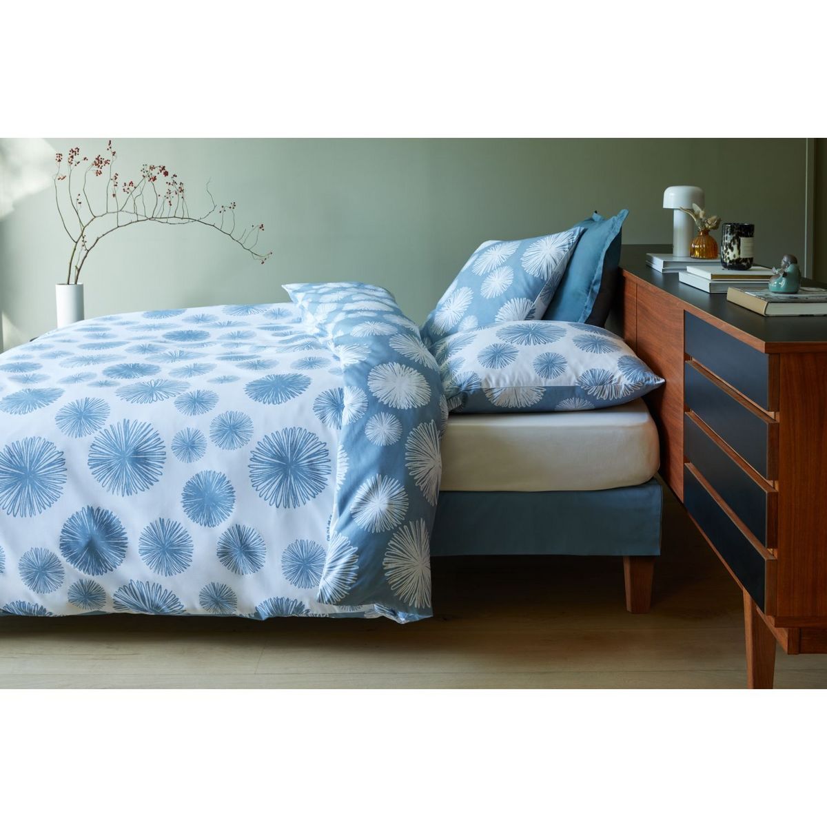 Parure housse de couette en microfibre imprimé SYBELLE