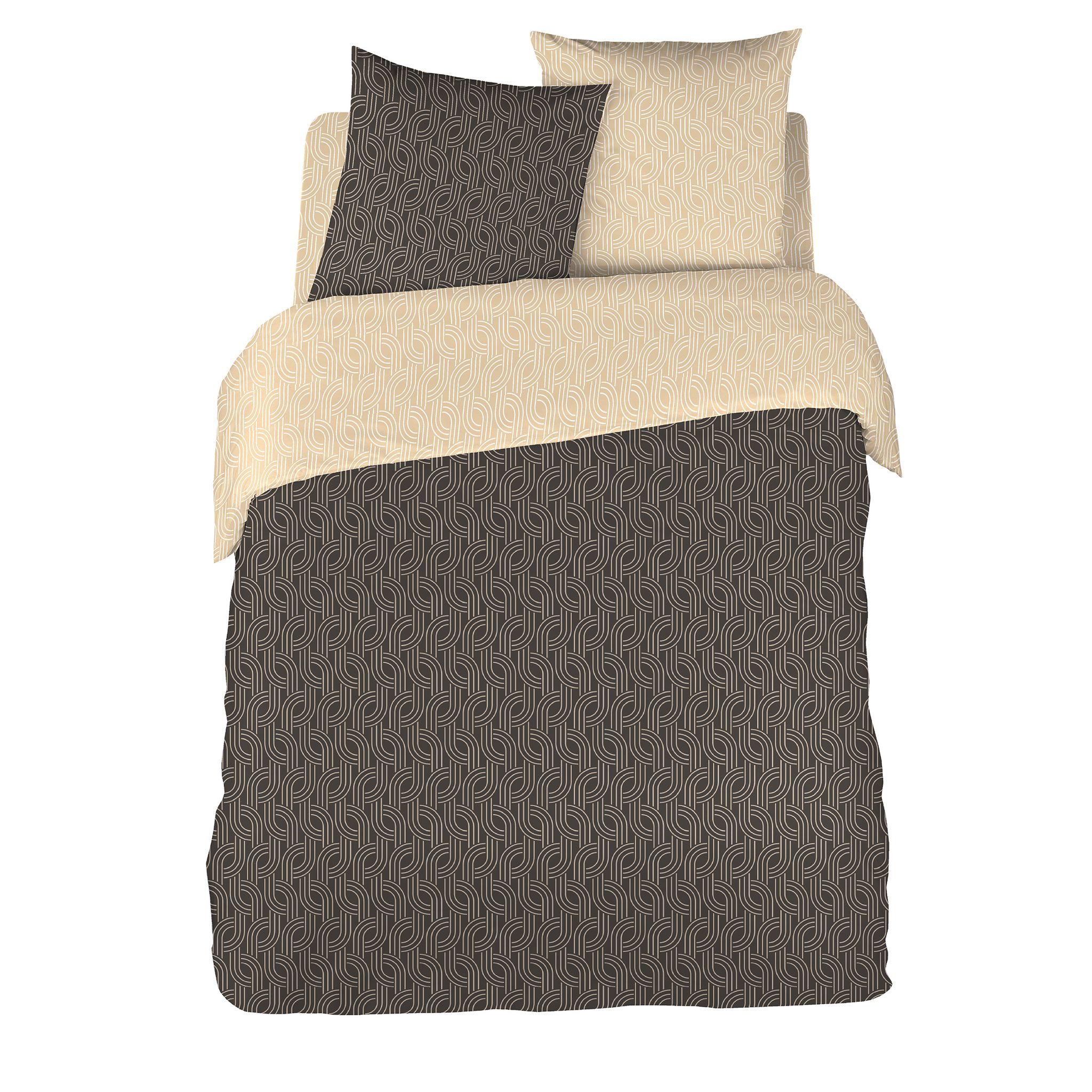 Voir la diapositive 3 : Parure housse de couette en polycoton 52 fils + drap housse offert GINA