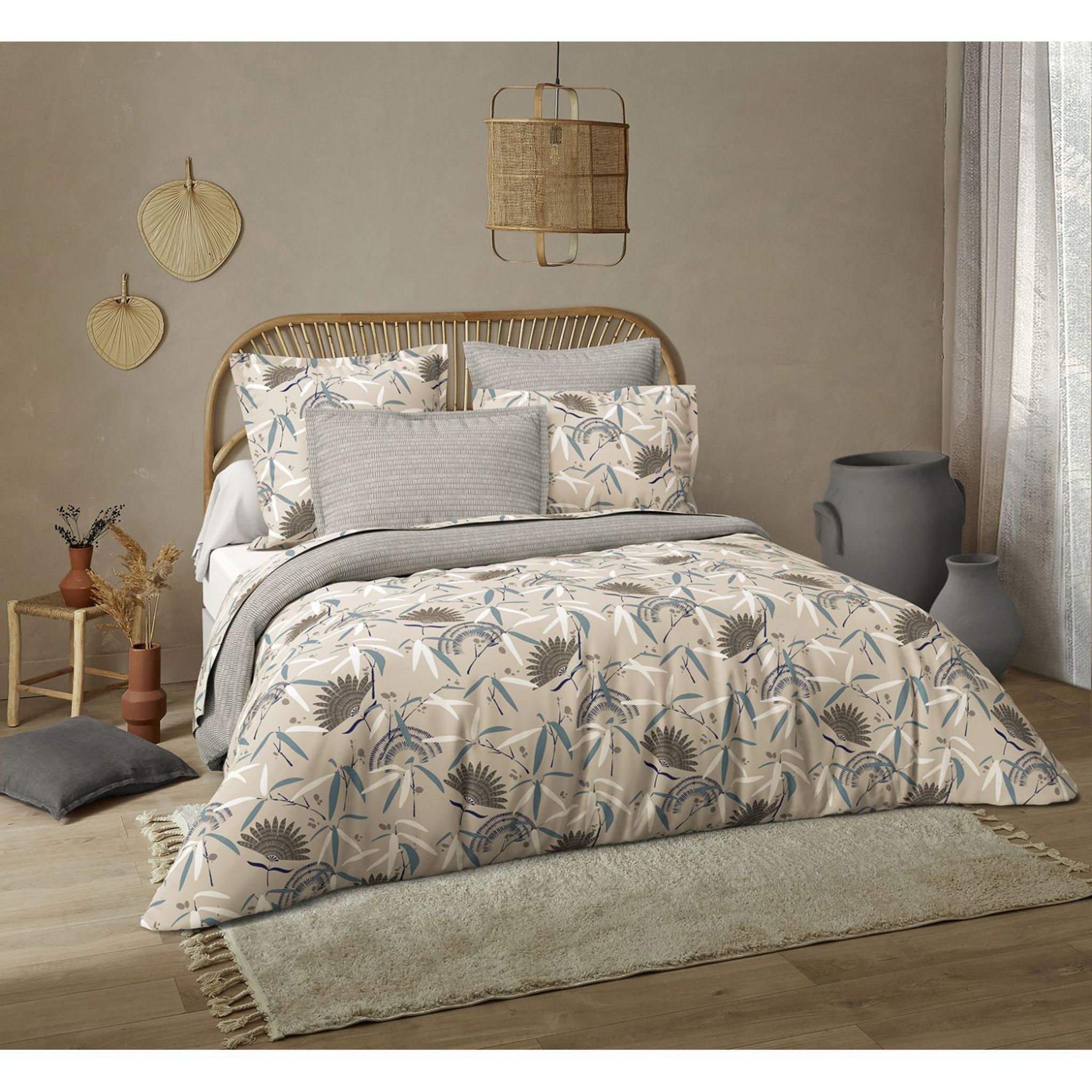 Voir la diapositive 4 : ACTUEL Parure housse de couette en coton 52 fils Bio SOLLY