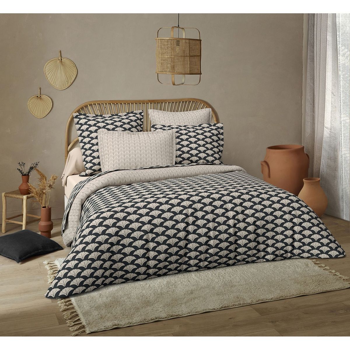 Parure housse de couette en microfibre imprimé SUNNY