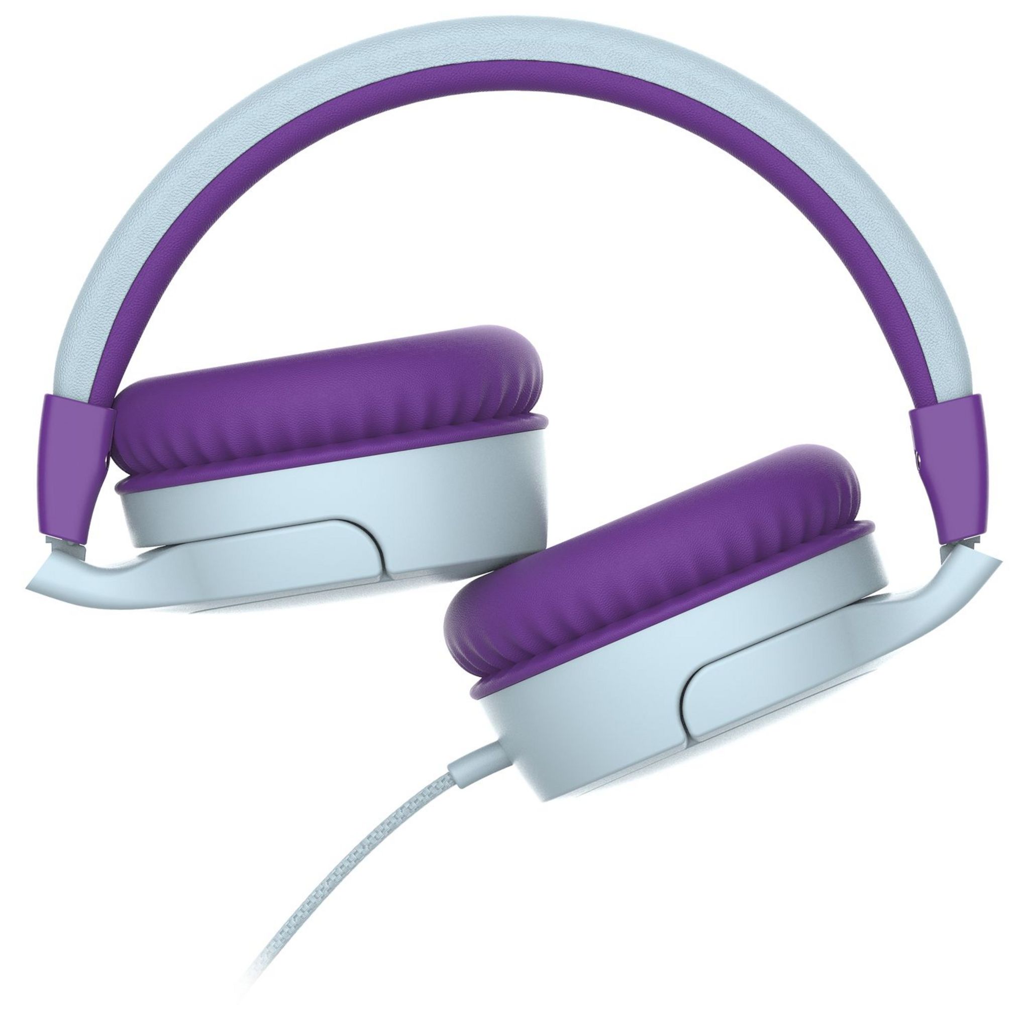 Voir la diapositive 4 : QILIVE Casque filaire Q1094 pour enfants + 6 autocollants - Violet et Blanc