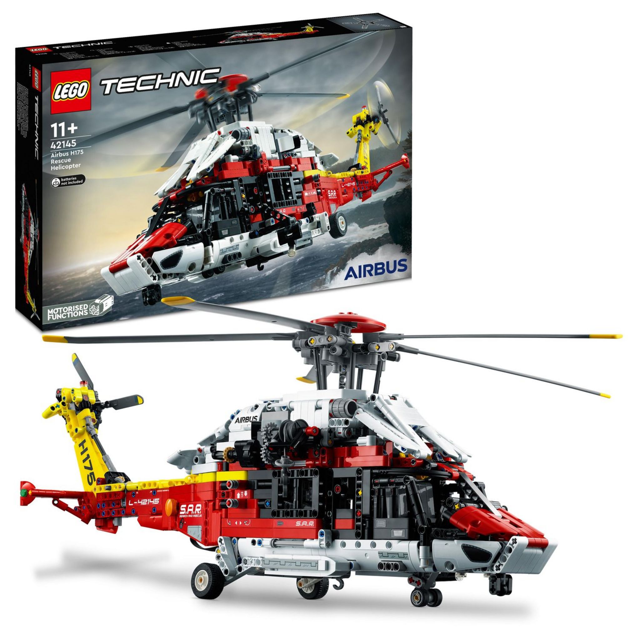 Voir la diapositive 2 : LEGO Technic 42145 - L'Hélicoptère de Secours Airbus H175, Jeu de Construction Éducatif, Rotor Tournant et Fonctions Motorisées, Modélisme,