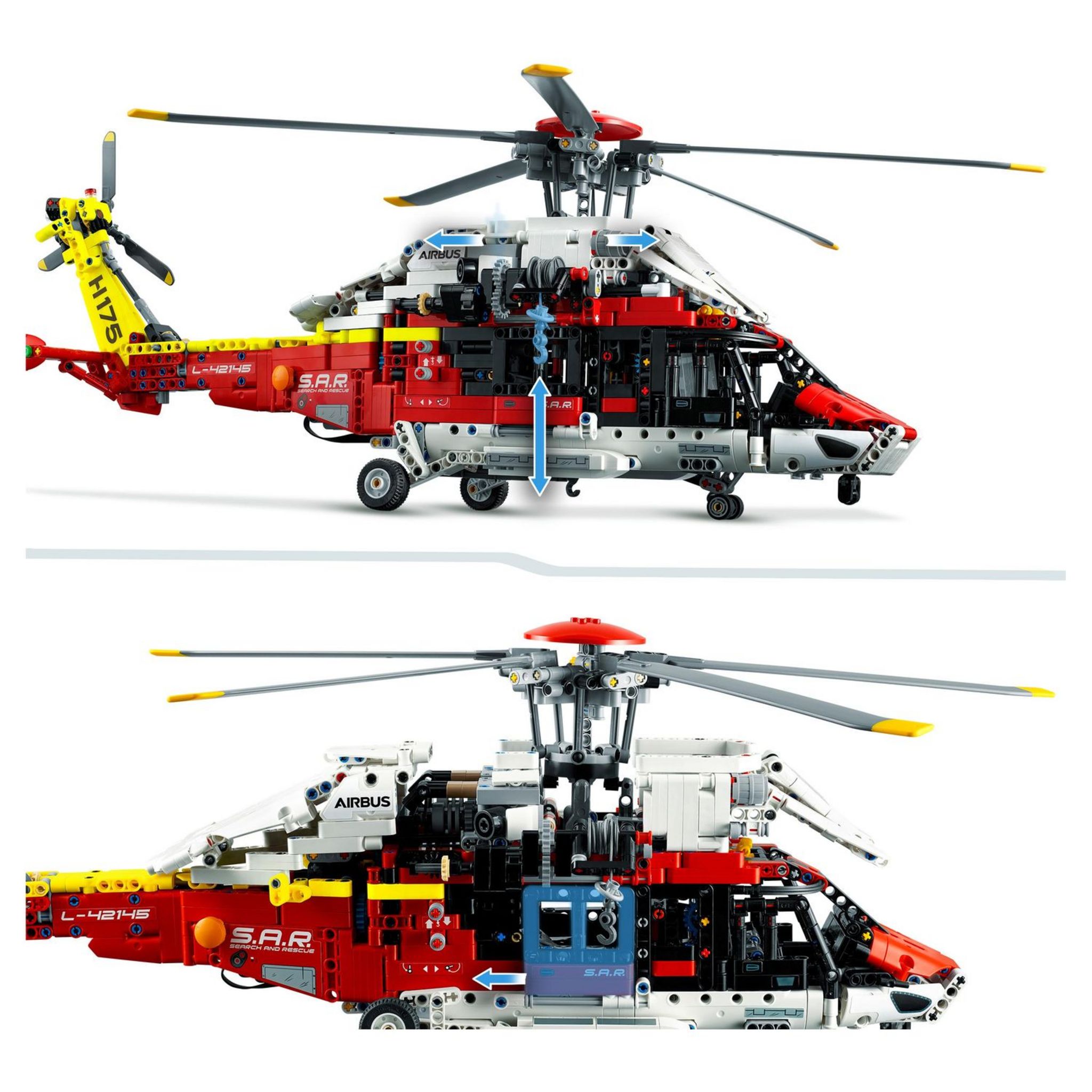 Voir la diapositive 8 : LEGO Technic 42145 - L'Hélicoptère de Secours Airbus H175, Jeu de Construction Éducatif, Rotor Tournant et Fonctions Motorisées, Modélisme,