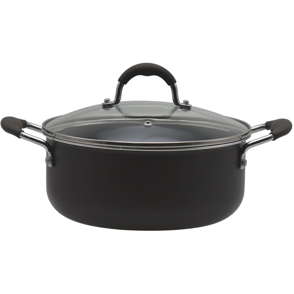 ACTUEL Faitout aluminium 24 cm avec couvercle en verre tous feux dont induction