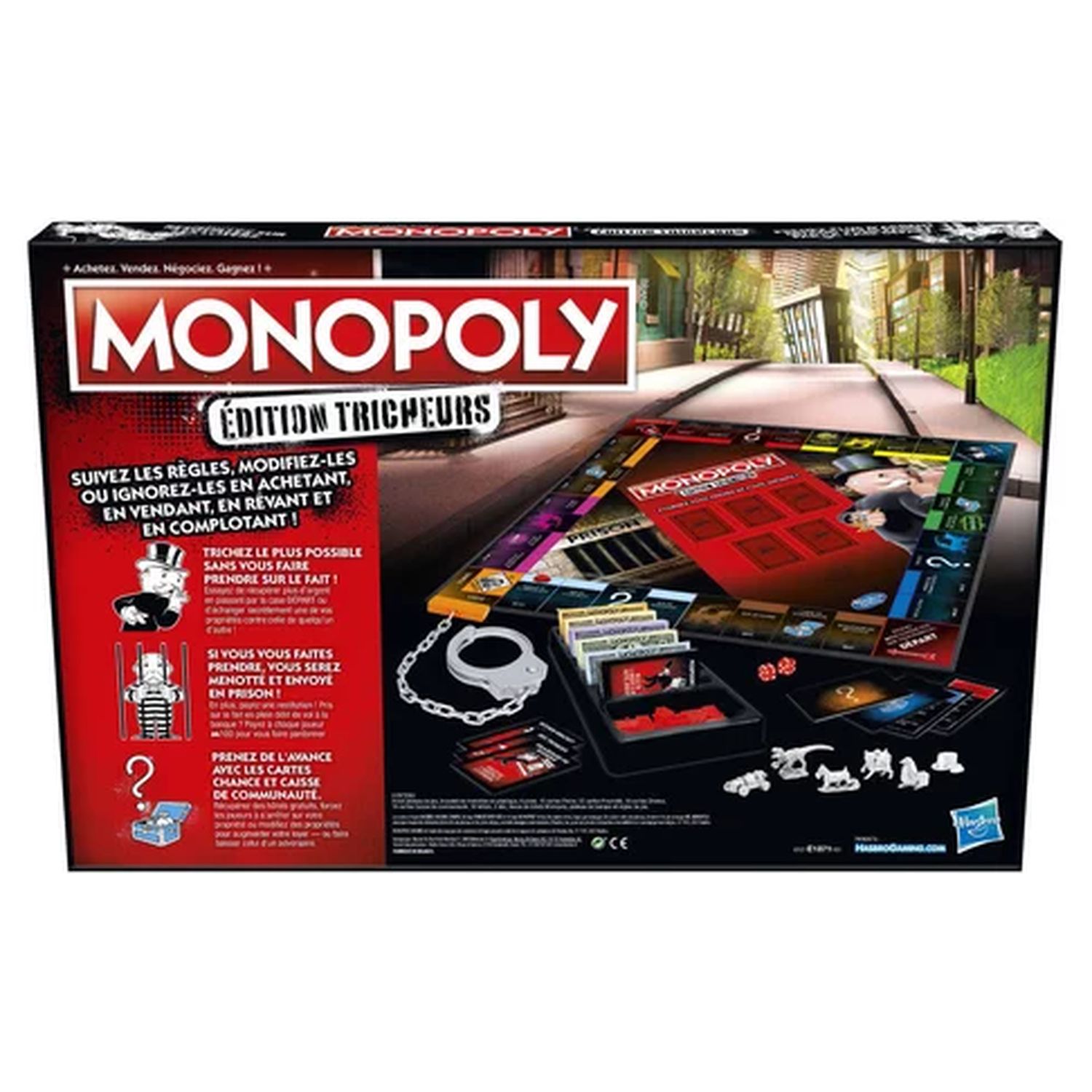 Voir la diapositive 2 : HASBRO Jeu Monopoly Tricheurs