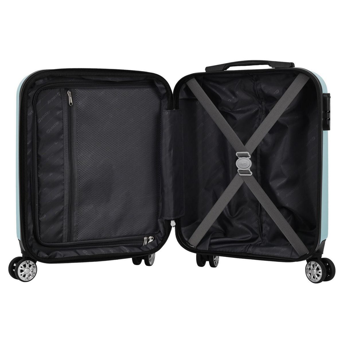 AIRPORT Valise cabine rigide extensible 51cm 8 roues BOHO - bleu