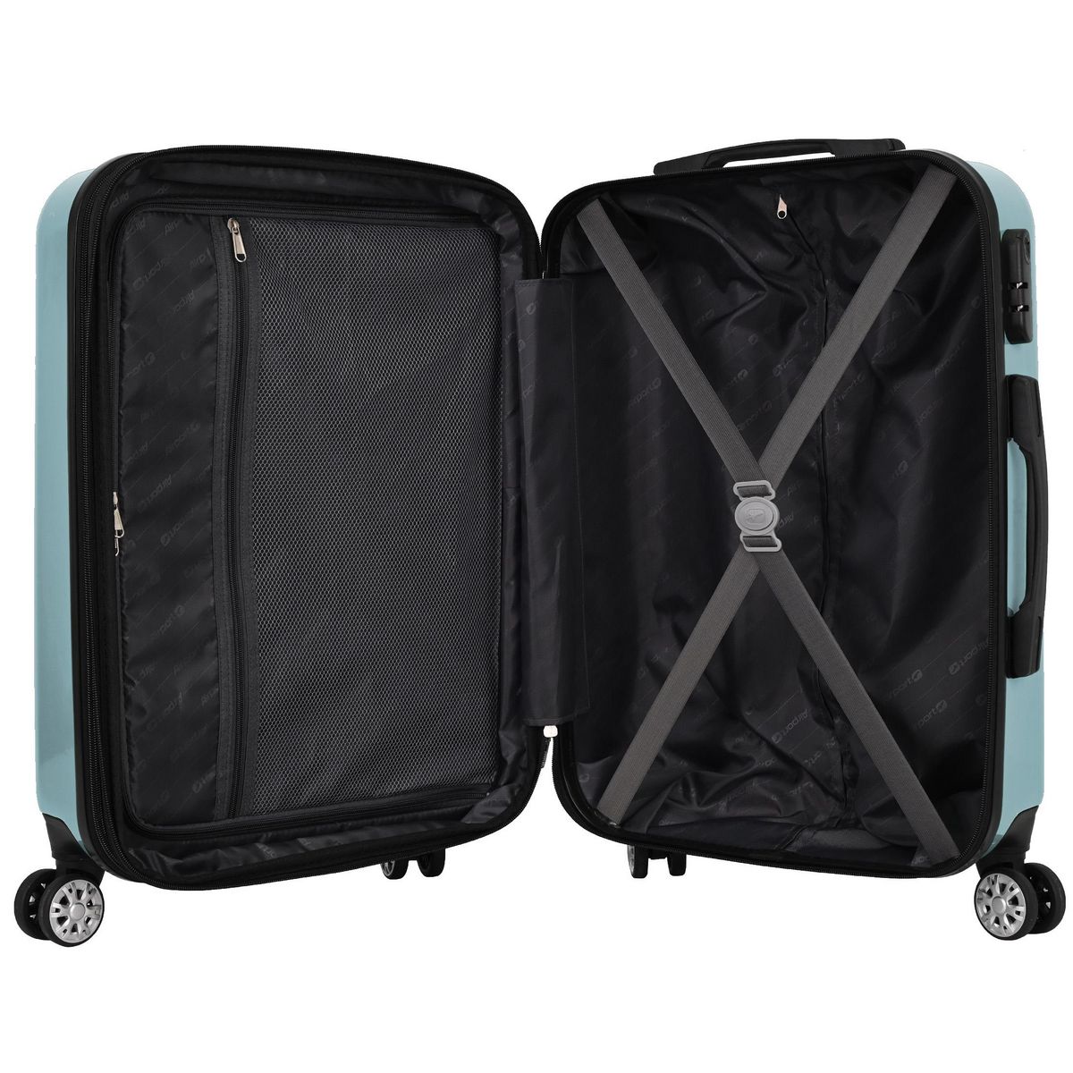 AIRPORT Valise rigide extensible 60cm 8 roues BOHO - bleu