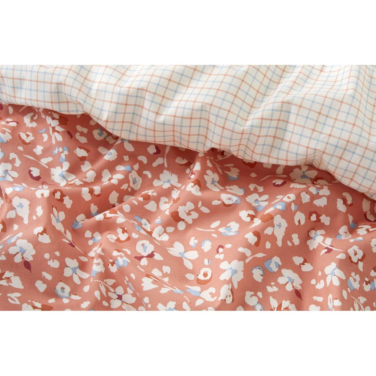 ACTUEL Parure housse de couette en polycoton recyclé BLANCHE