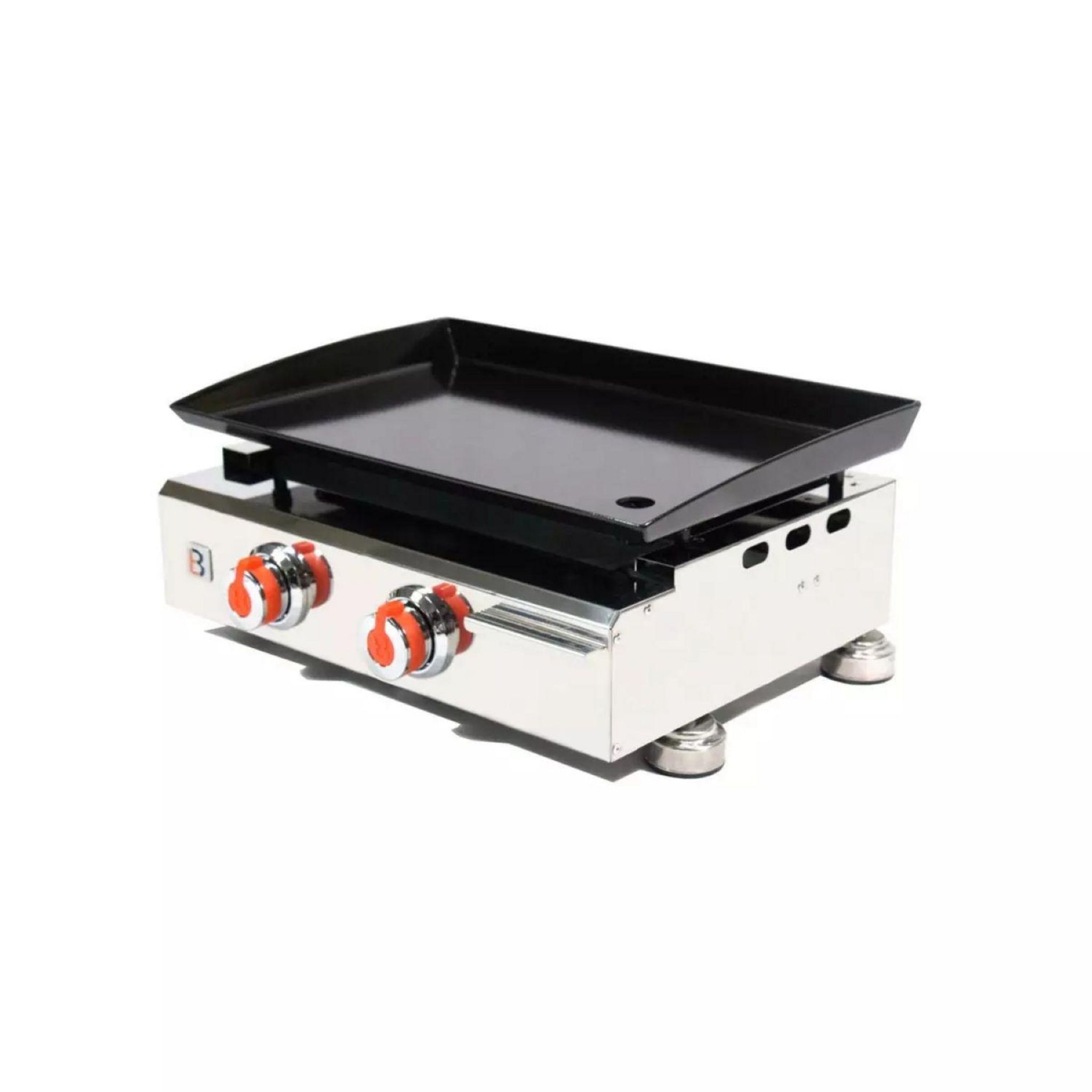BRASERO Plancha gaz 2 brûleurs 52 x 34 cm ALICIA 2B