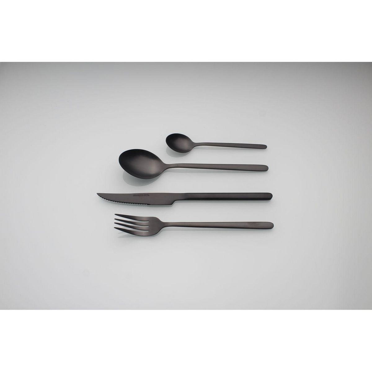 ACTUEL Ménagère inox noir 24 pièces