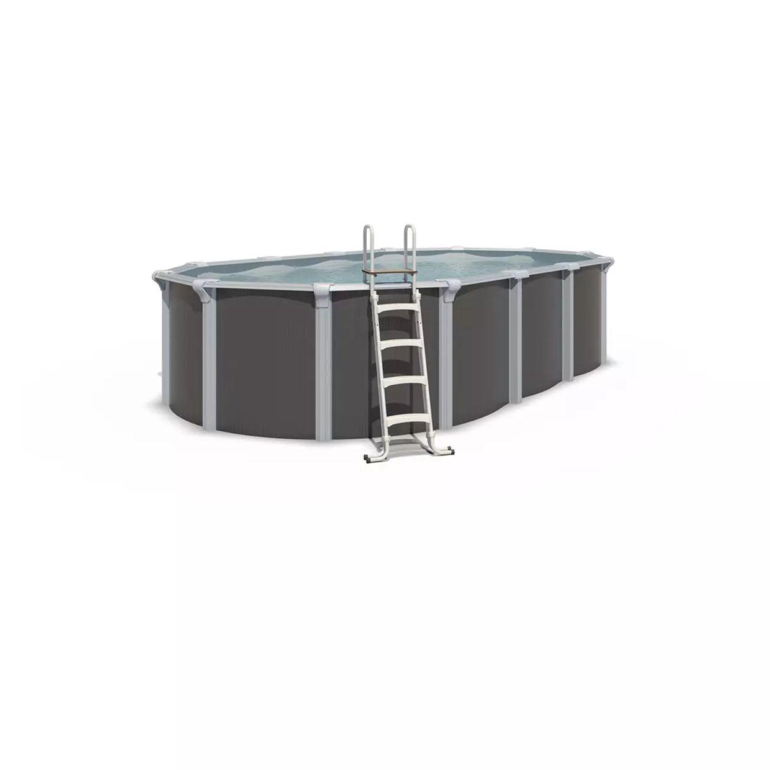 Voir la diapositive 2 : ALEO BY TRIGANO Piscine hors sol ovale 6,4 x 3,95 m ALEO BY TRIGANO