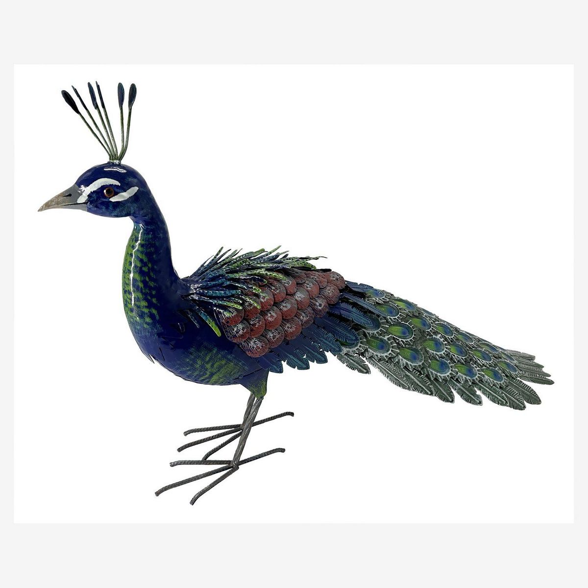 GARDENSTAR Paon en métal H55.5 cm - Multicolore