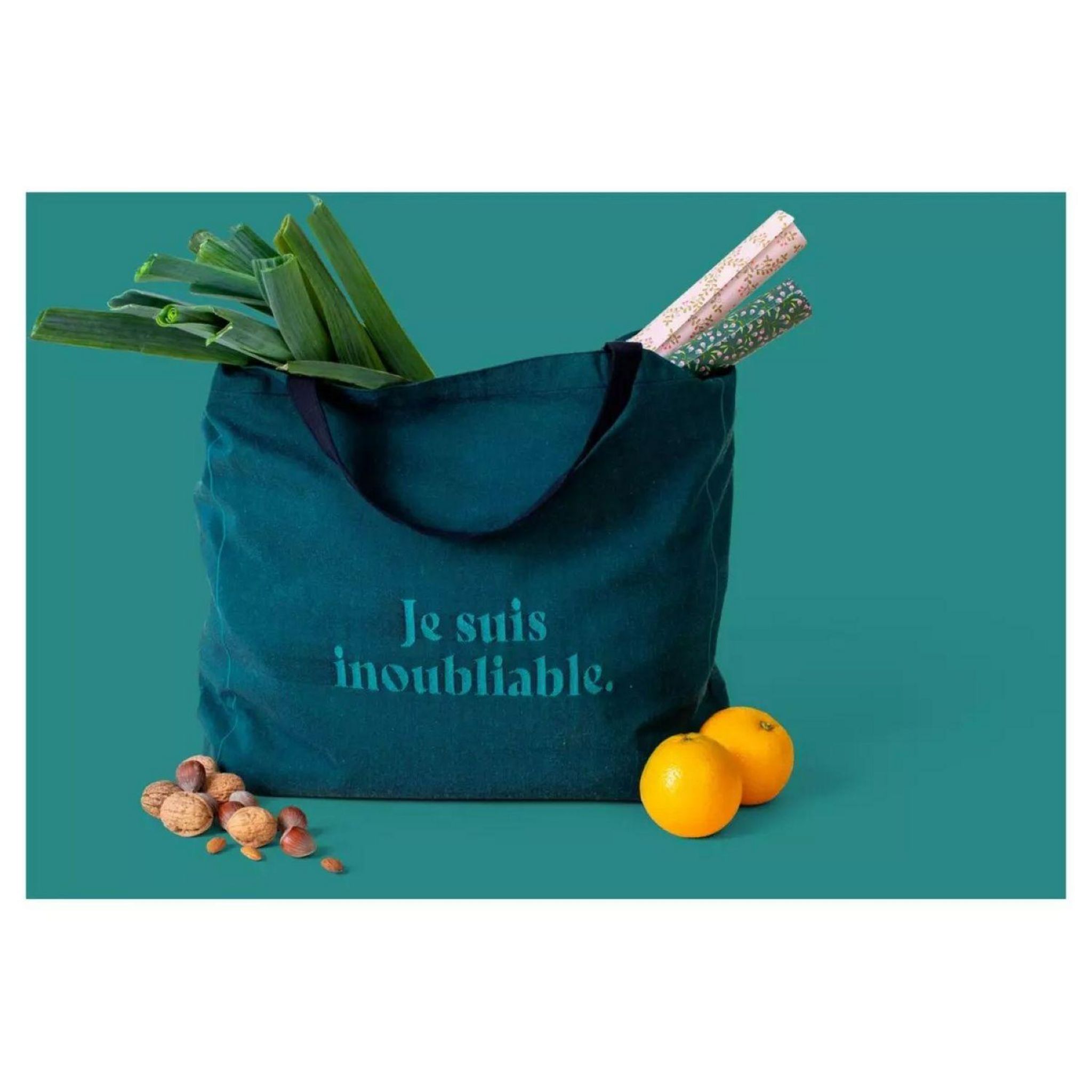 Voir la diapositive 2 : Sac cabas tissu recyclé - coloris aléatoire