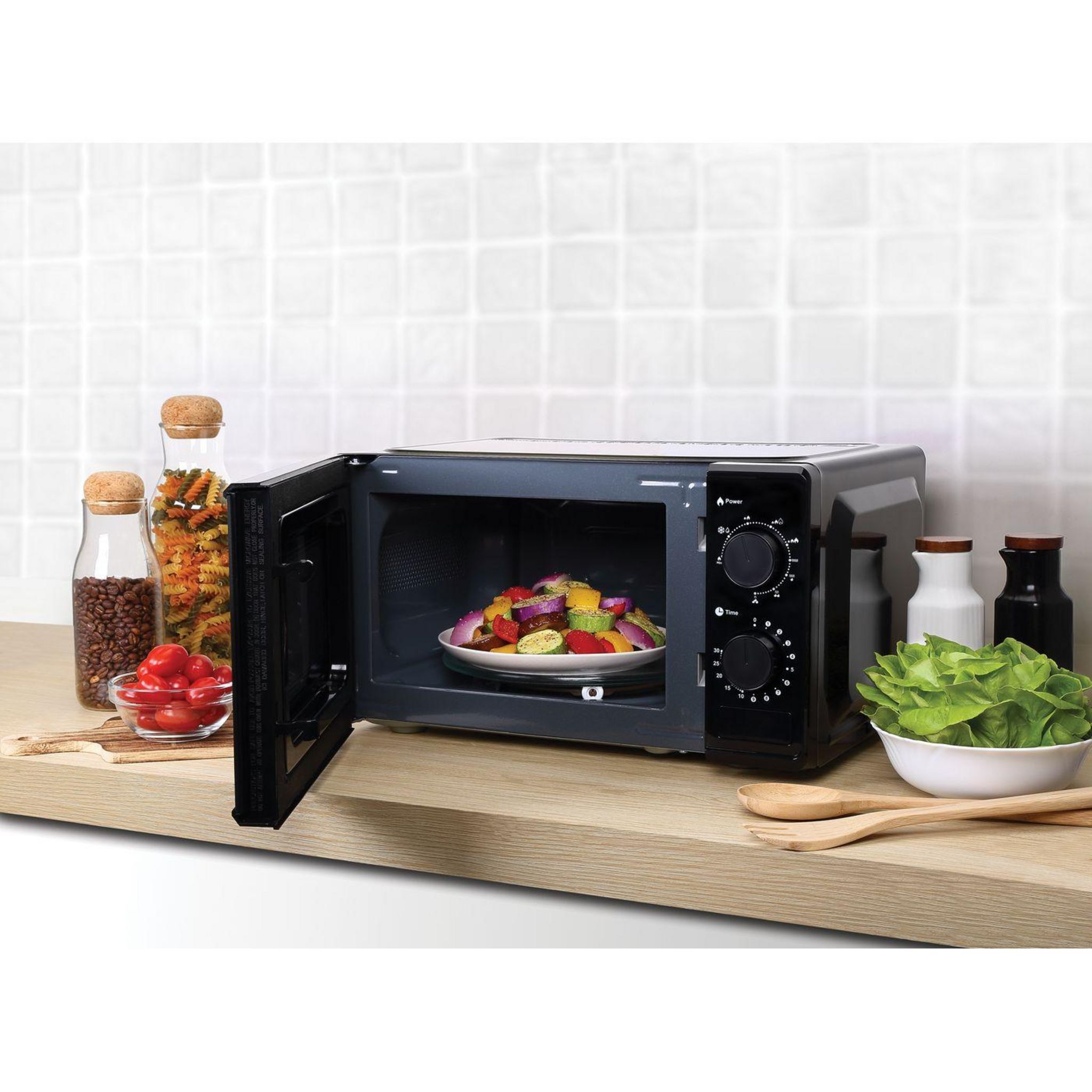 Voir la diapositive 2 : QILIVE Four micro-ondes gril Q.6431 - 700 W - Capacité 20 L - Noir