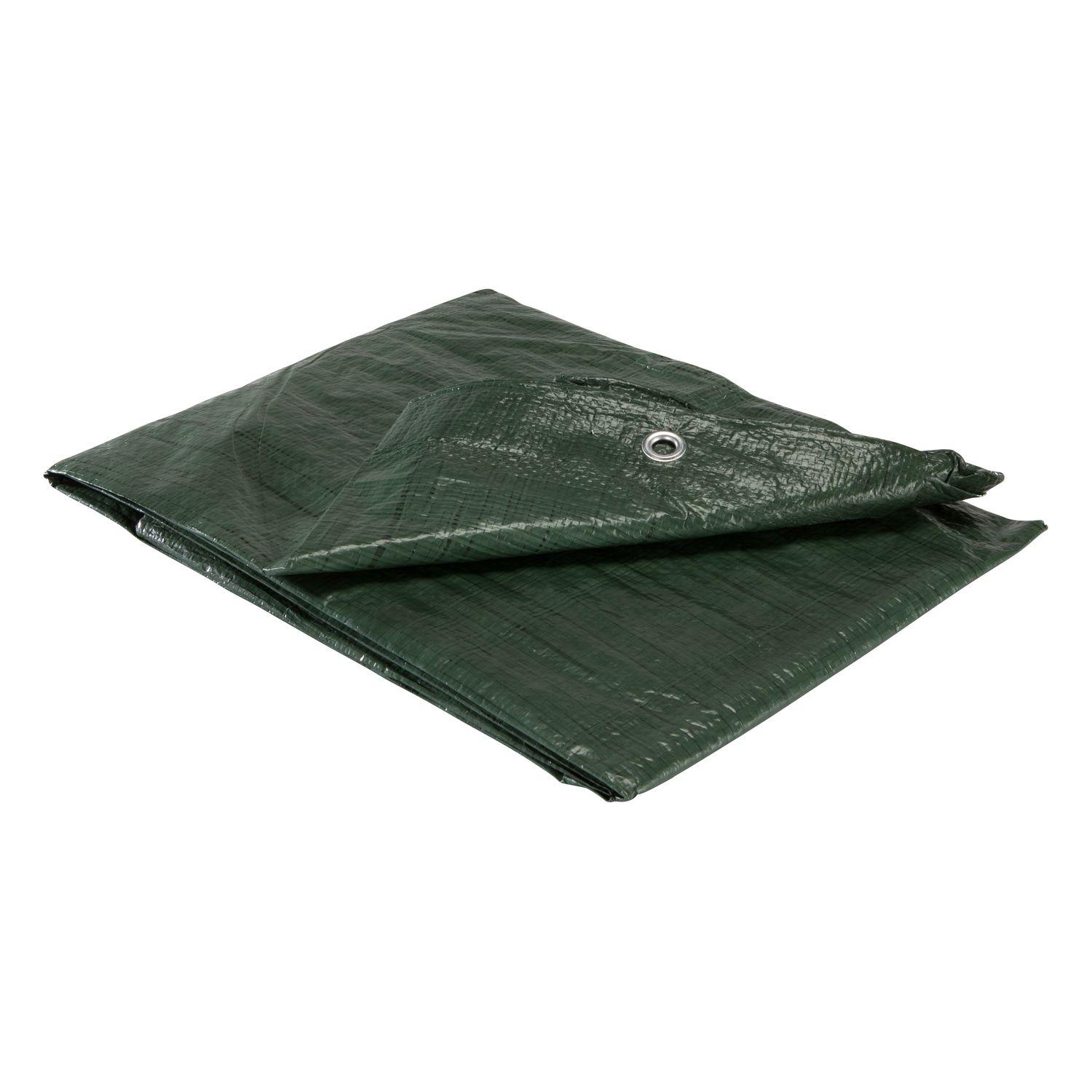 Voir la diapositive 2 : GARDENSTAR Bâche jardin verte PE 70gr/m² avec œillets 2x3M