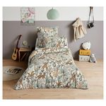 Parure housse de couette enfant en coton imprimé JUNGLE. Coloris disponibles : Multicolore