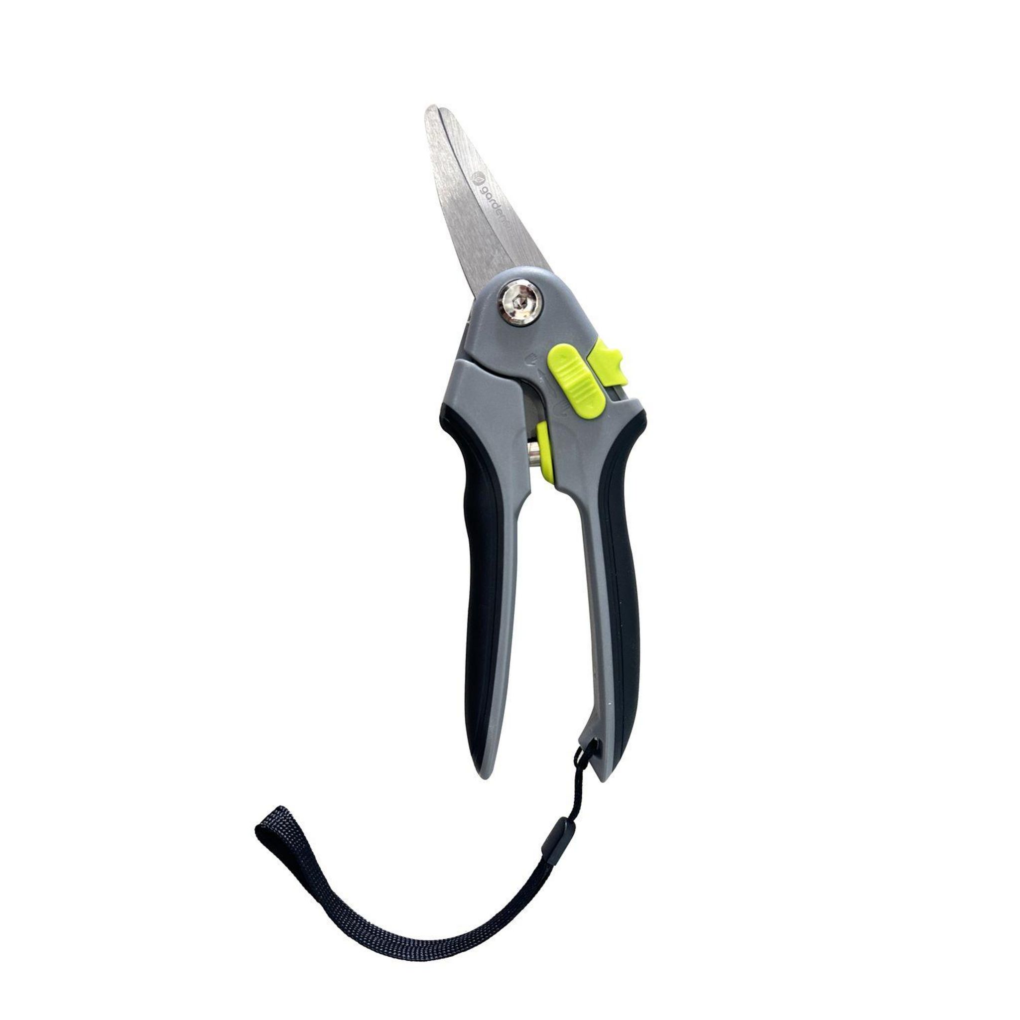 Voir la diapositive 2 : GARDENSTAR Sécateur à fleur à ouverture réglable - 22,5 cm