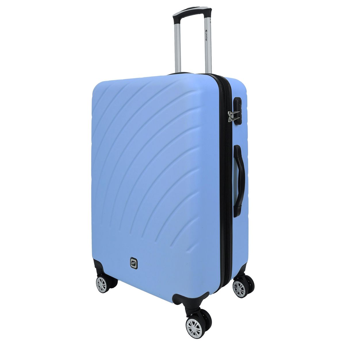 AIRPORT Valise rigide extensible ABS violet - 8 roues - 70x48x29cm - Rainbow