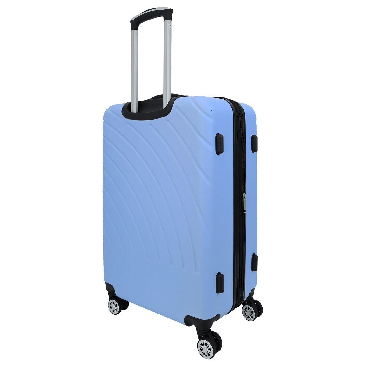 AIRPORT Valise rigide extensible ABS violet - 8 roues - 70x48x29cm - Rainbow
