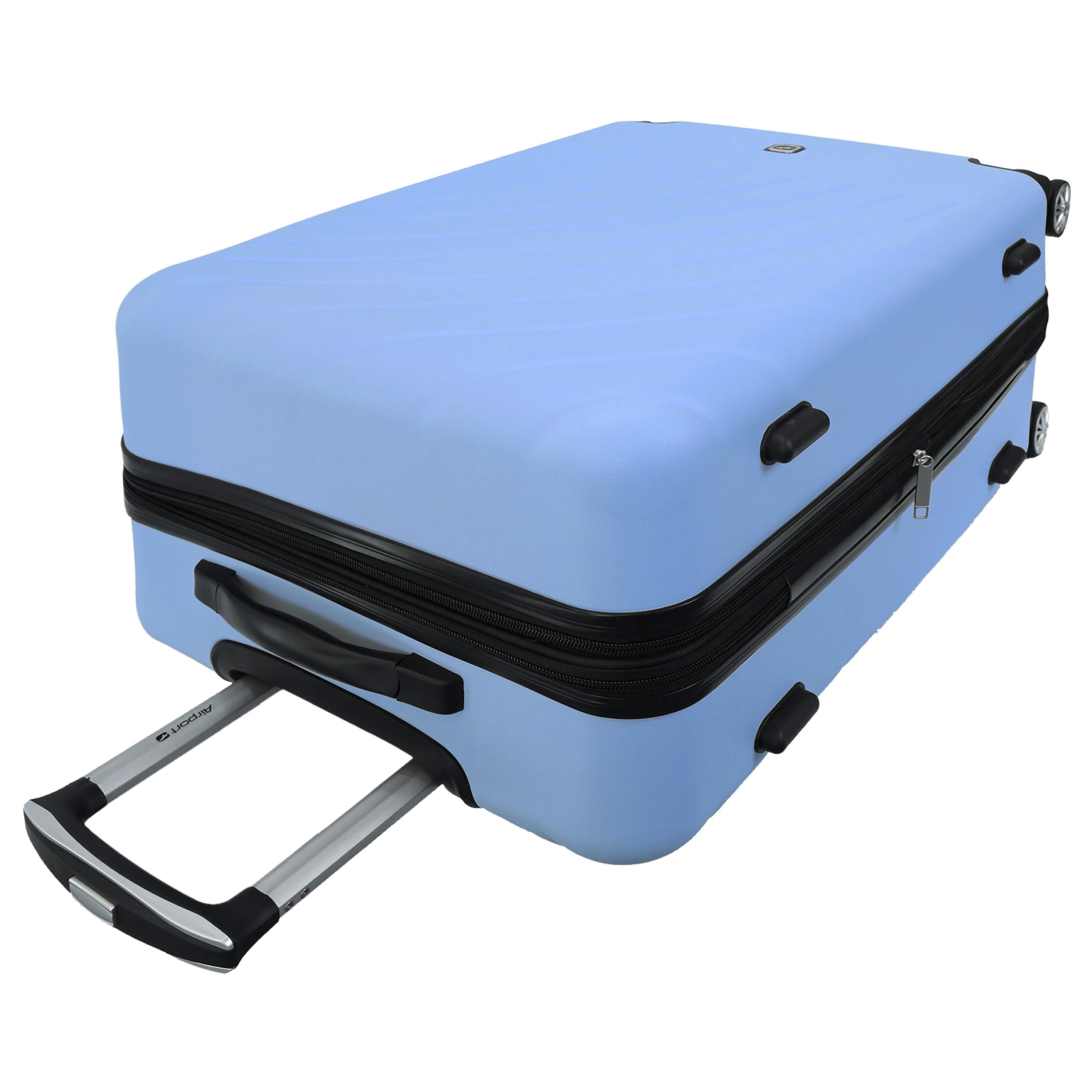 Voir la diapositive 9 : AIRPORT Valise rigide extensible ABS violet - 8 roues - 70x48x29cm - Rainbow