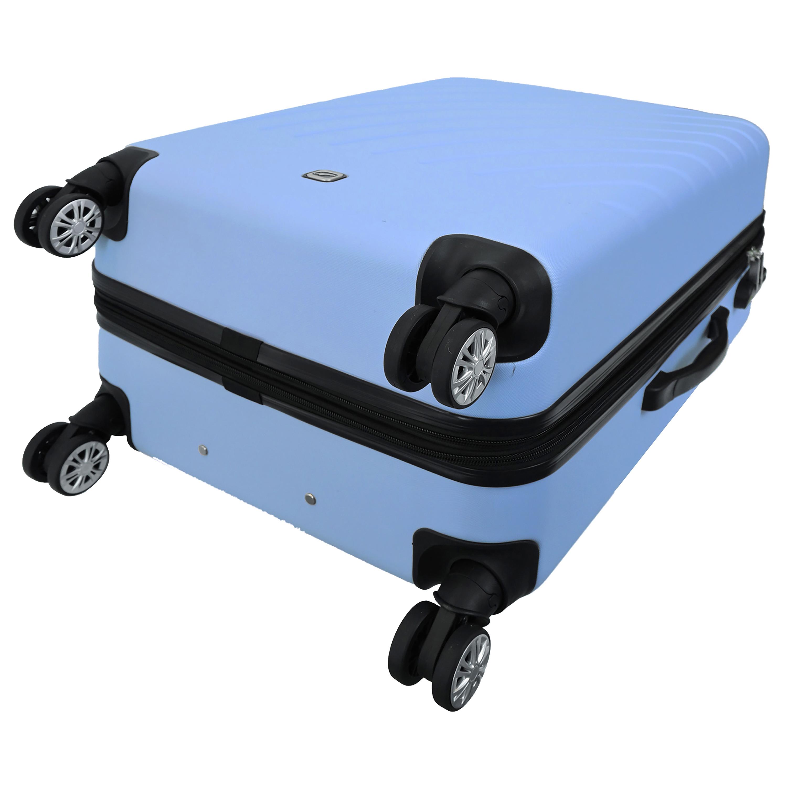 Voir la diapositive 3 : AIRPORT Valise rigide extensible ABS violet - 8 roues - 70x48x29cm - Rainbow