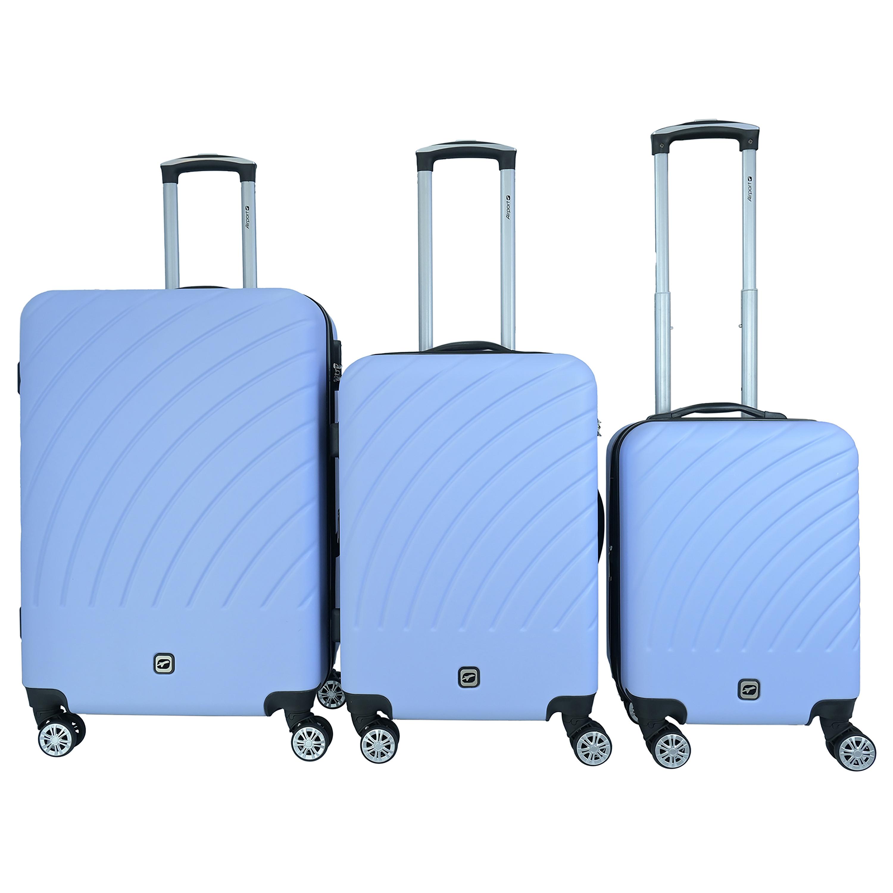 Voir la diapositive 5 : AIRPORT Valise rigide extensible ABS violet - 8 roues - 70x48x29cm - Rainbow