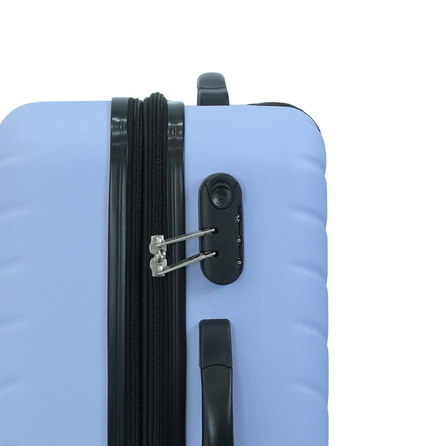 Voir la diapositive 7 : AIRPORT Valise rigide extensible ABS violet - 8 roues - 70x48x29cm - Rainbow