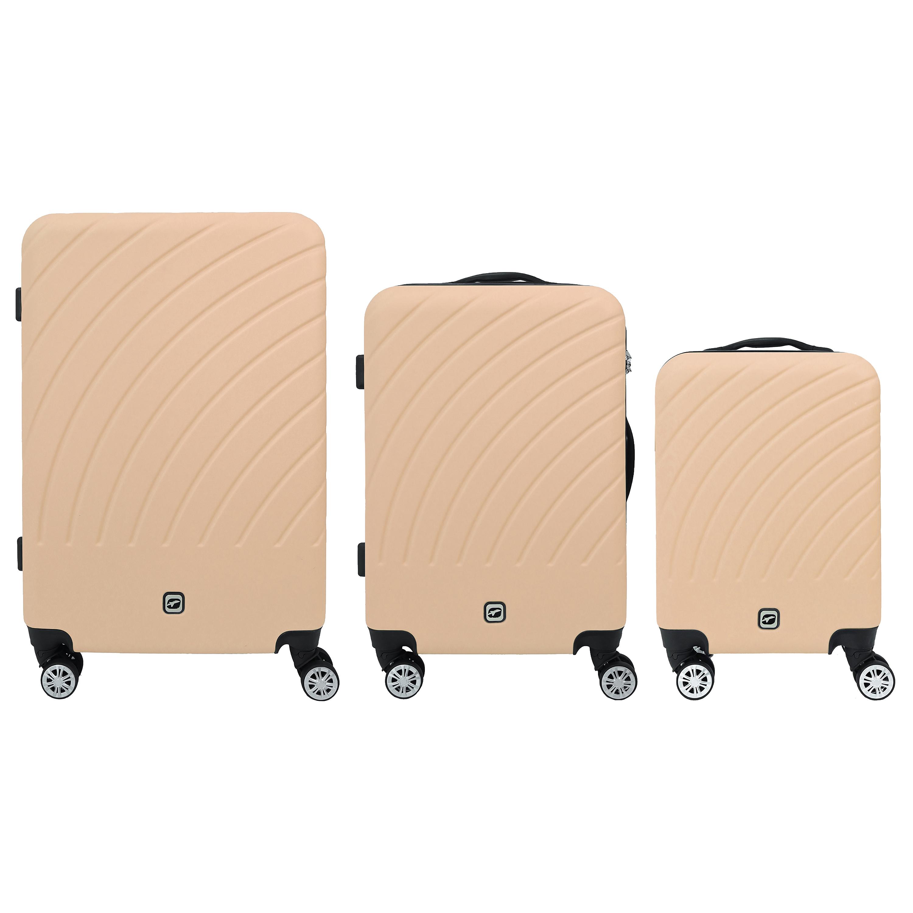 Voir la diapositive 5 : AIRPORT Valise rigide extensible rose 8 roues 60x41x25cm Rainbow