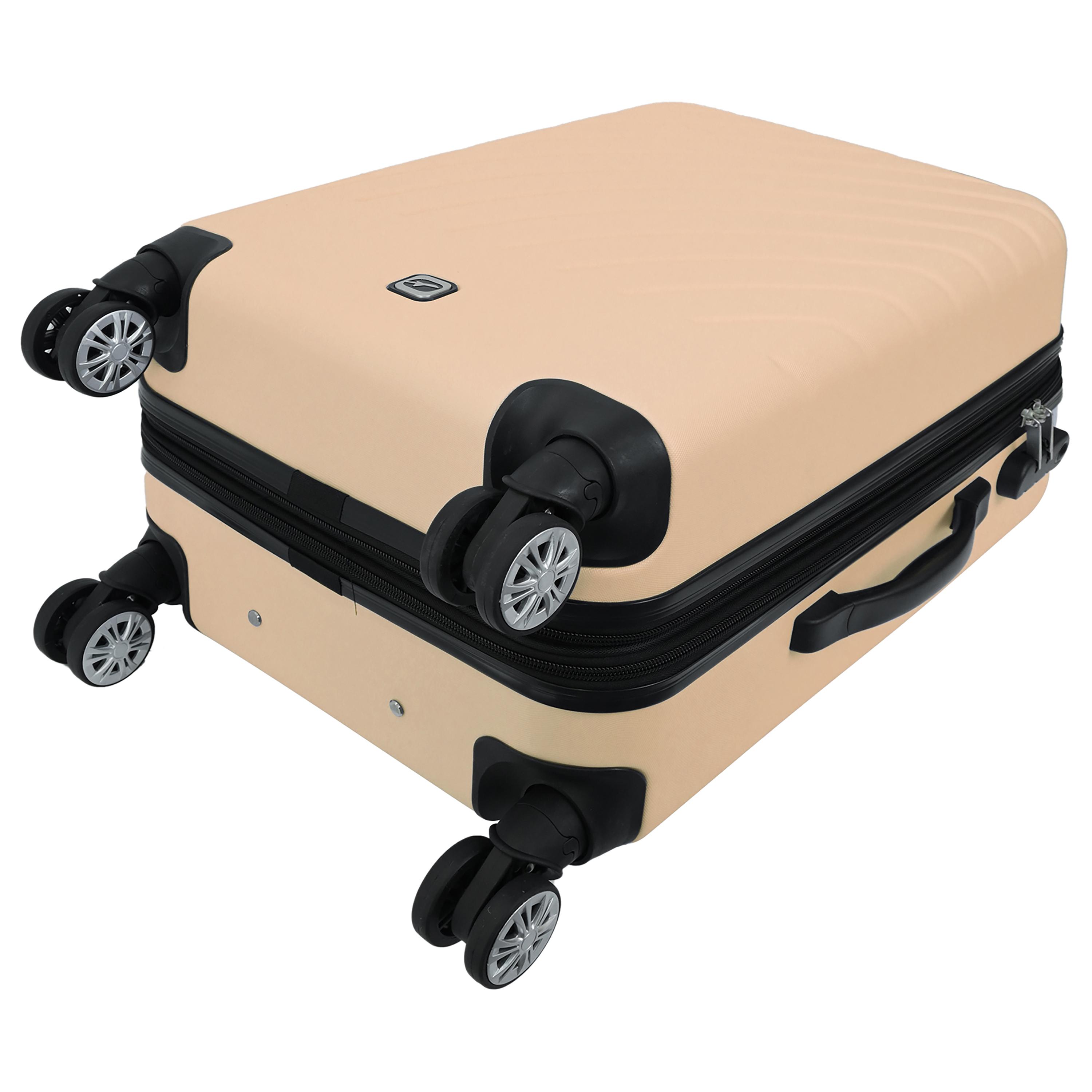 Voir la diapositive 8 : AIRPORT Valise rigide extensible rose 8 roues 60x41x25cm Rainbow